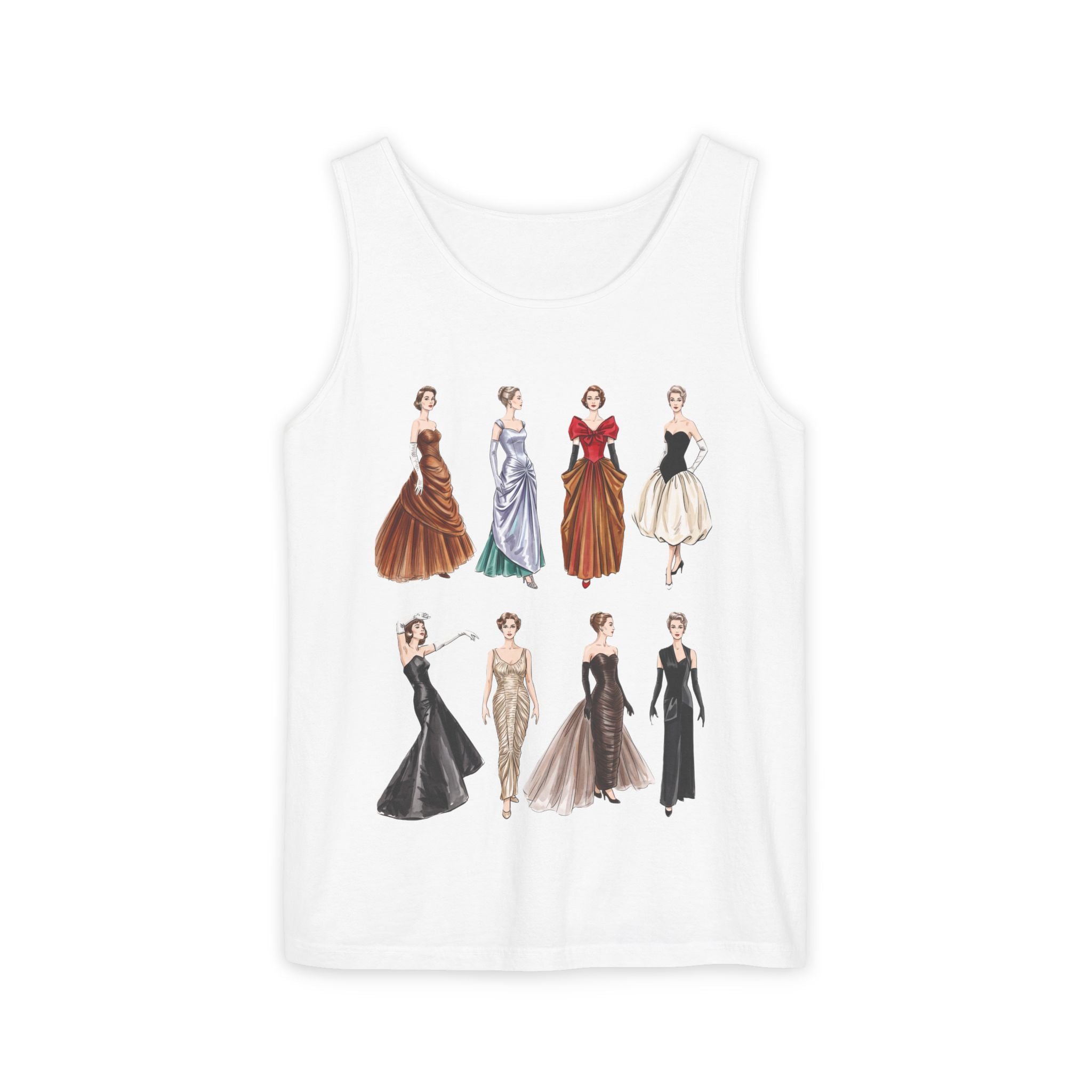 Vintage Ladies Fashion 'Charles James' Graphic Tank Top