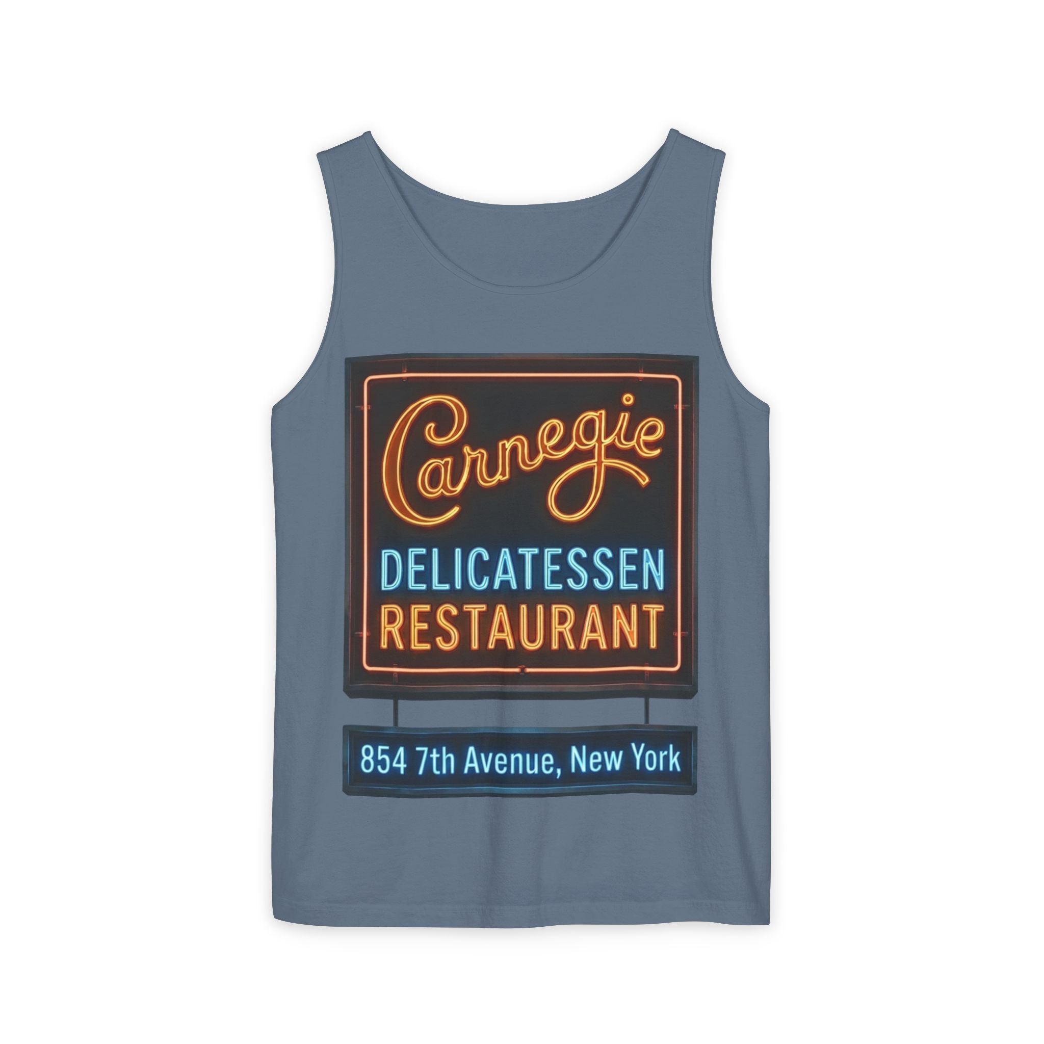Vintage Carnegie Deli Tank Top — Retro Neon Sign