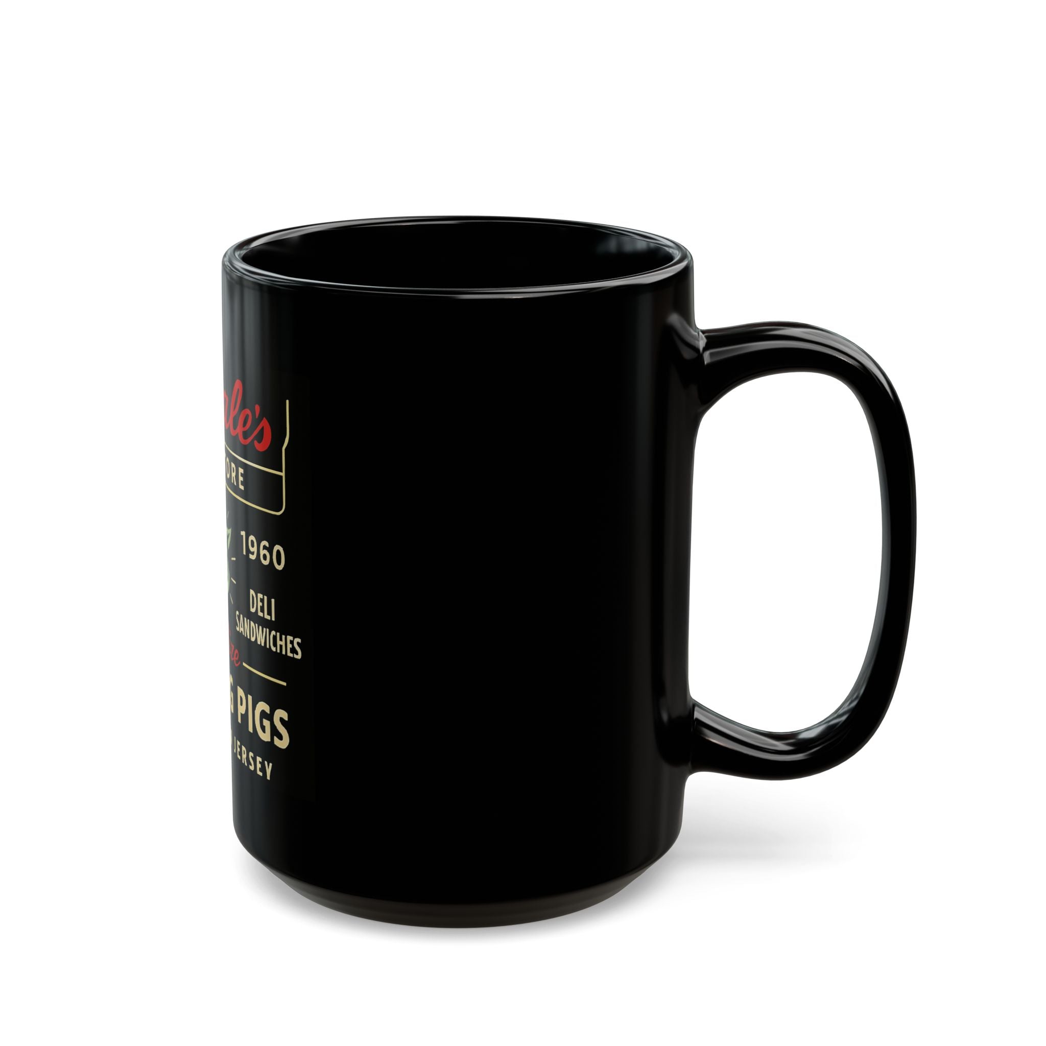 Pork Store Black Ceramic Mug (15oz)