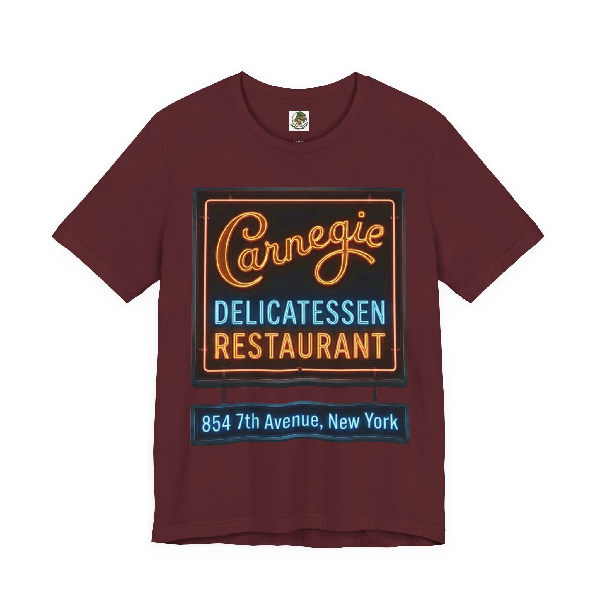 Vintage Carnegie Deli Restaurant Tee — Retro Neon Sign