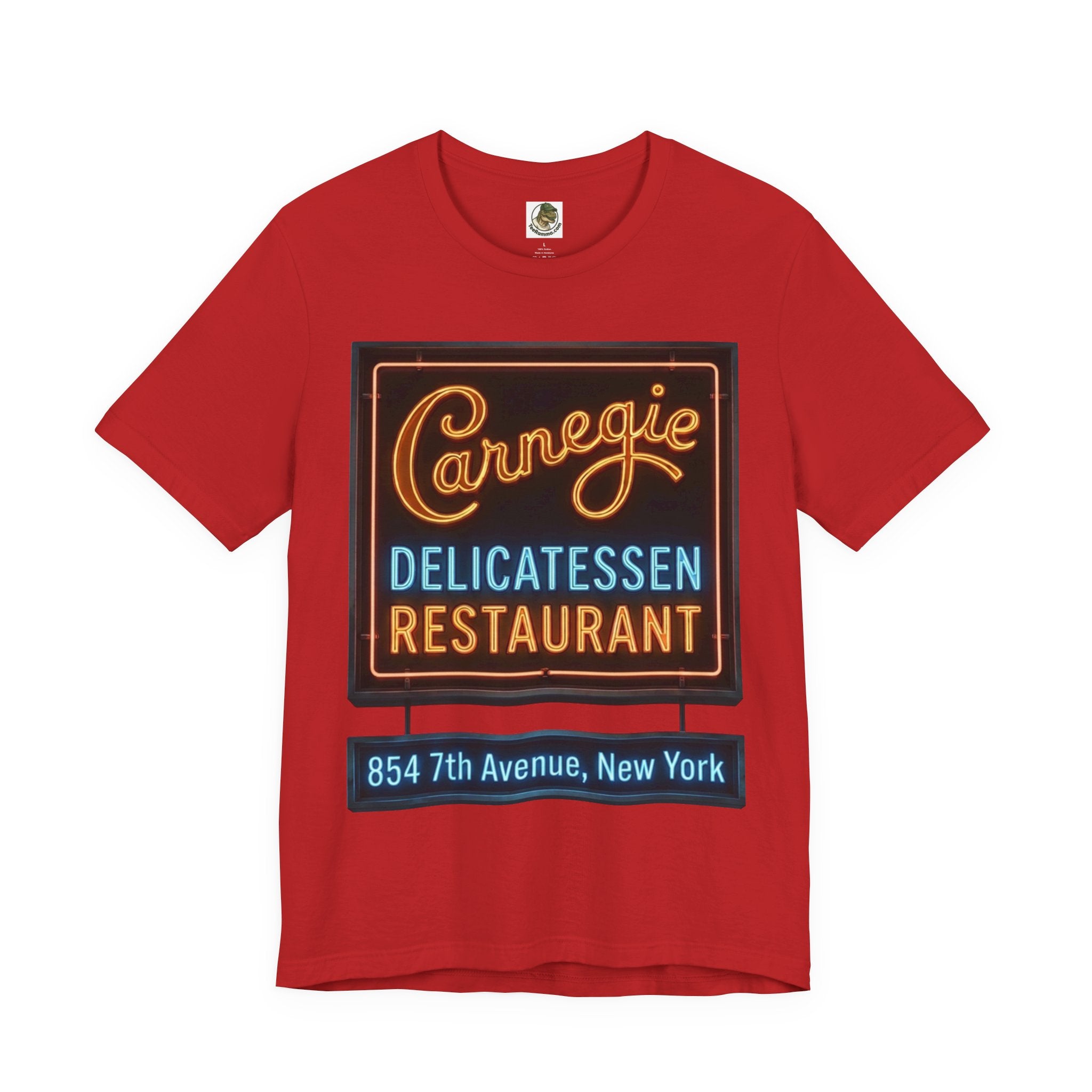 Vintage Carnegie Deli Restaurant Tee — Retro Neon Sign