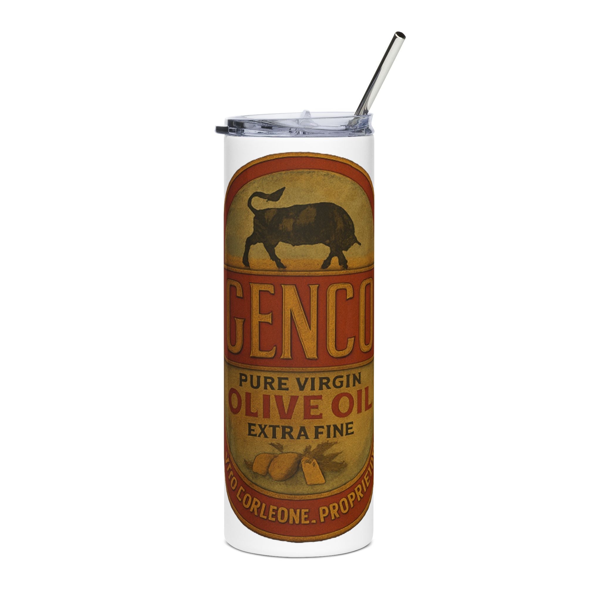Genco Olive Oil Label Stainless Steel 20oz Tumbler