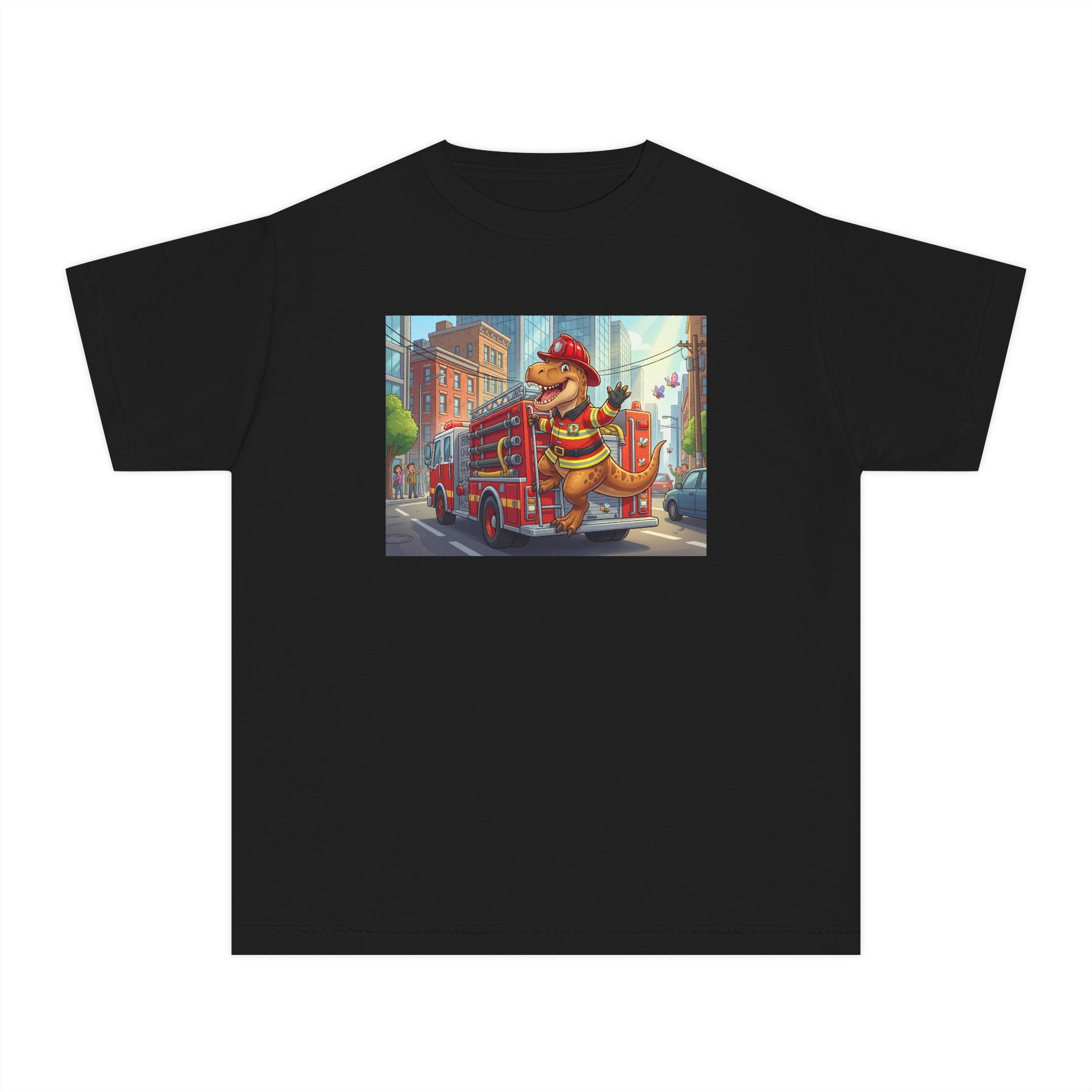 Ernest T. Rex Fireman Kids Tee