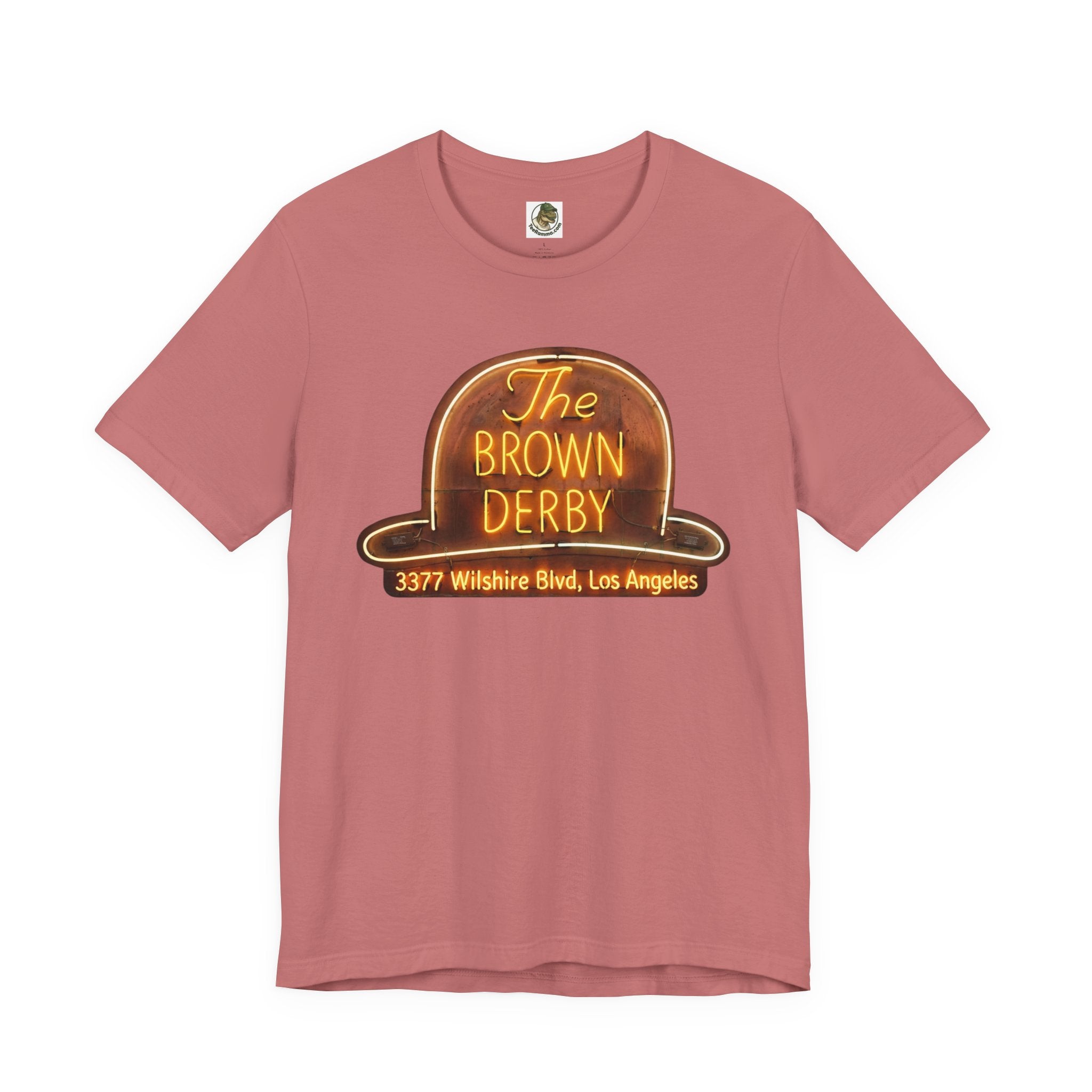 Vintage Brown Derby Restaurant Tee -- Retro Neon Sign