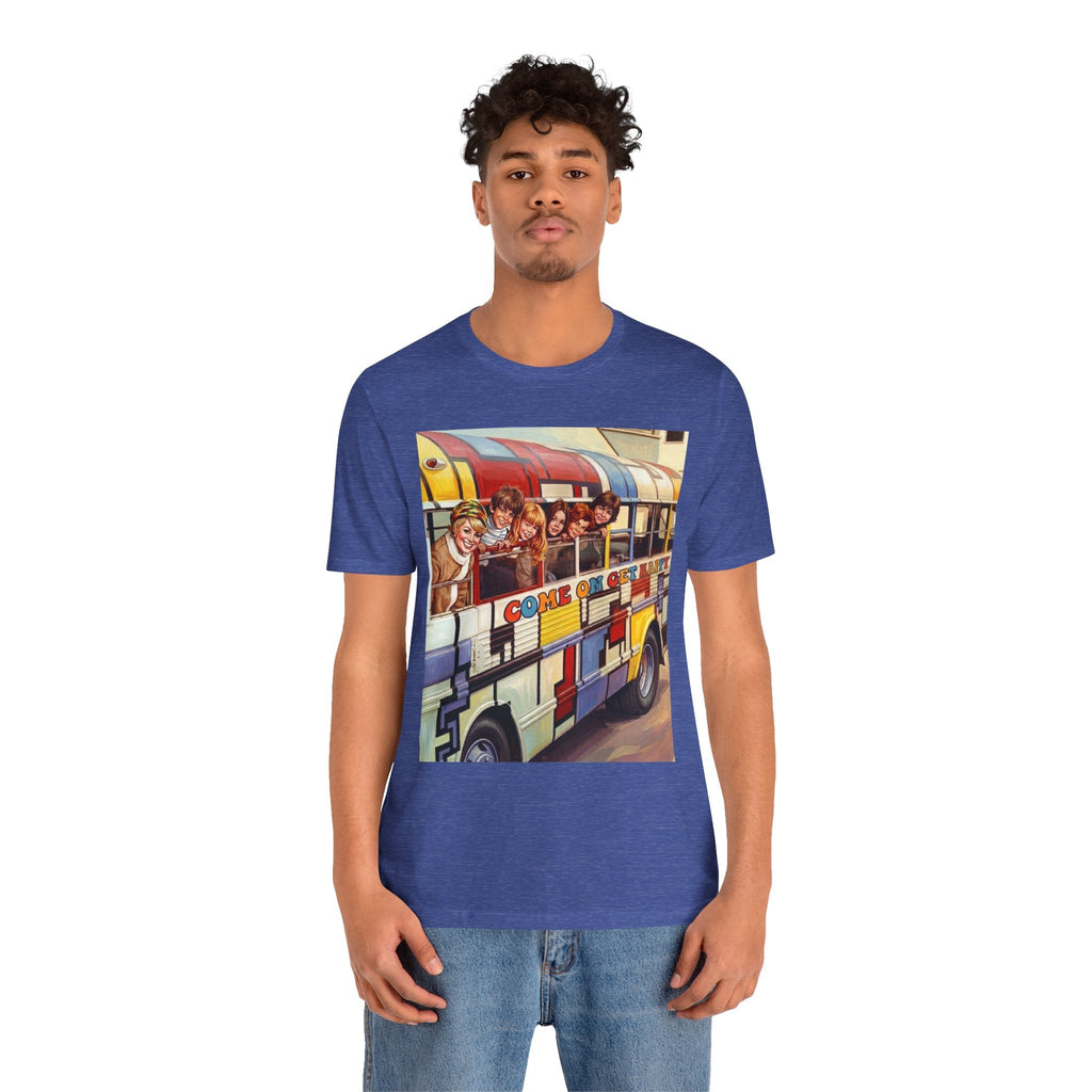 Psychedelic School Bus Come On Get Happy Tee