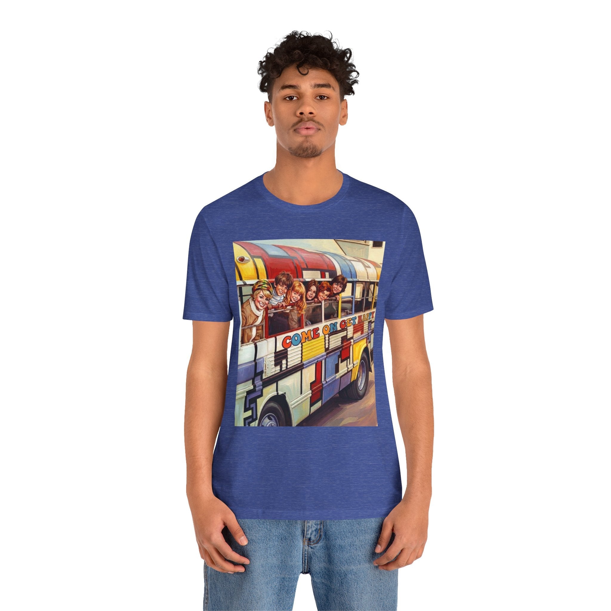 Psychedelic School Bus Come On Get Happy Tee