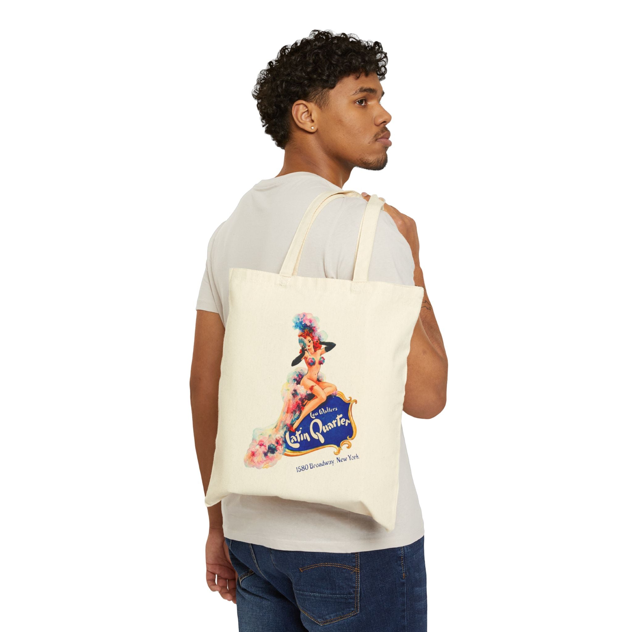 Vintage Latin Quarter Cotton Canvas Tote Bag