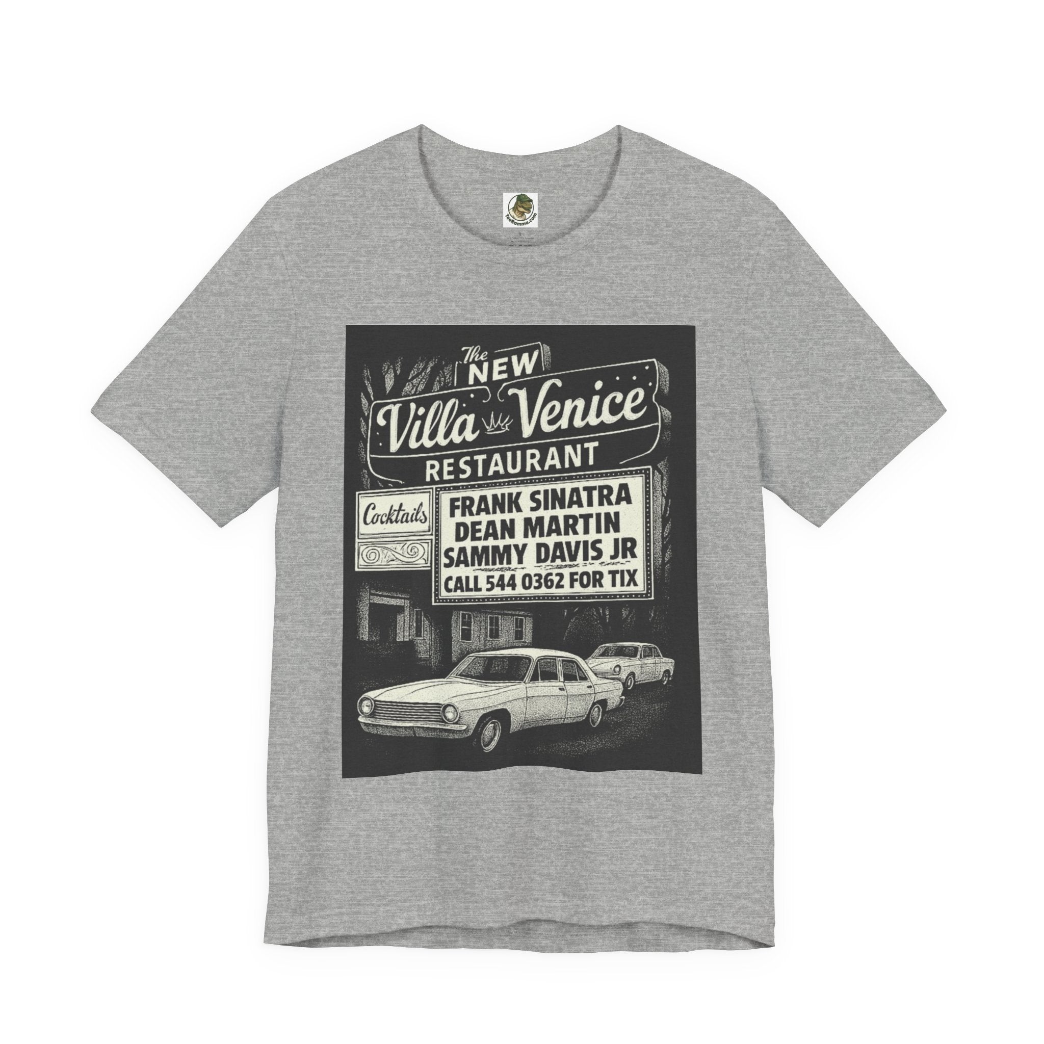 Unisex Vintage 'Villa Venice Restaurant' Cotton T-Shirt
