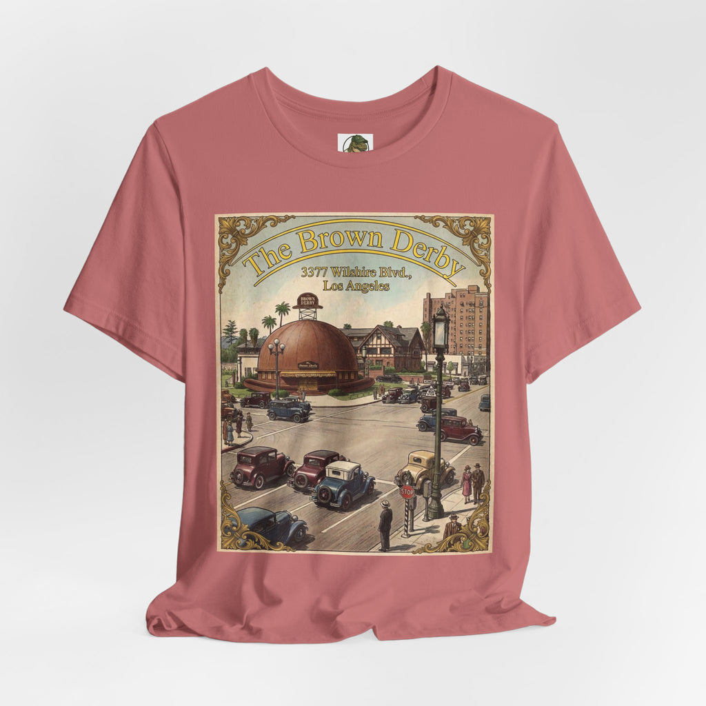 Vintage Brown Derby Restaurant Tee — Retro Restaurant Poster