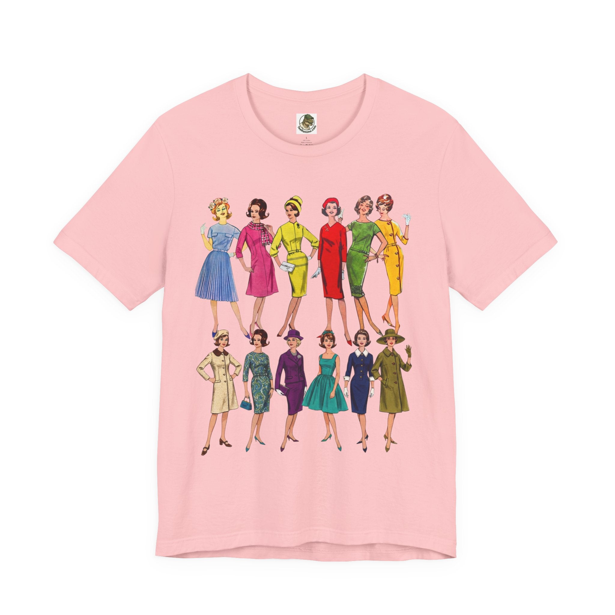Unisex 'Sixties Fashion Show' Cotton T‑Shirt