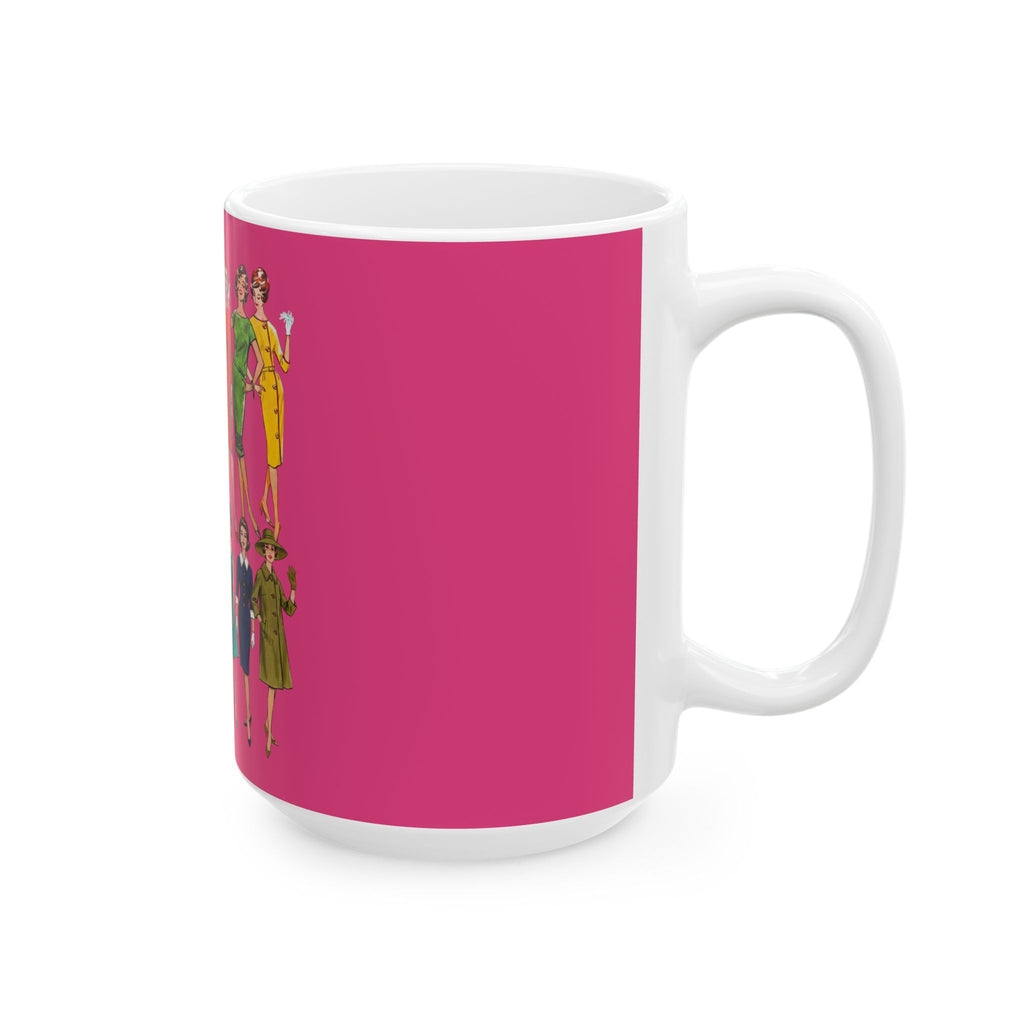 Vintage 'Sixties Fashion Show' 15 oz Ceramic Mug