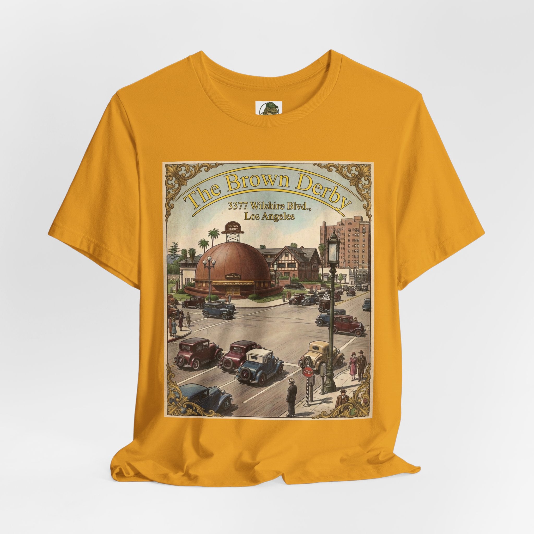 Vintage Brown Derby Restaurant Tee — Retro Restaurant Poster
