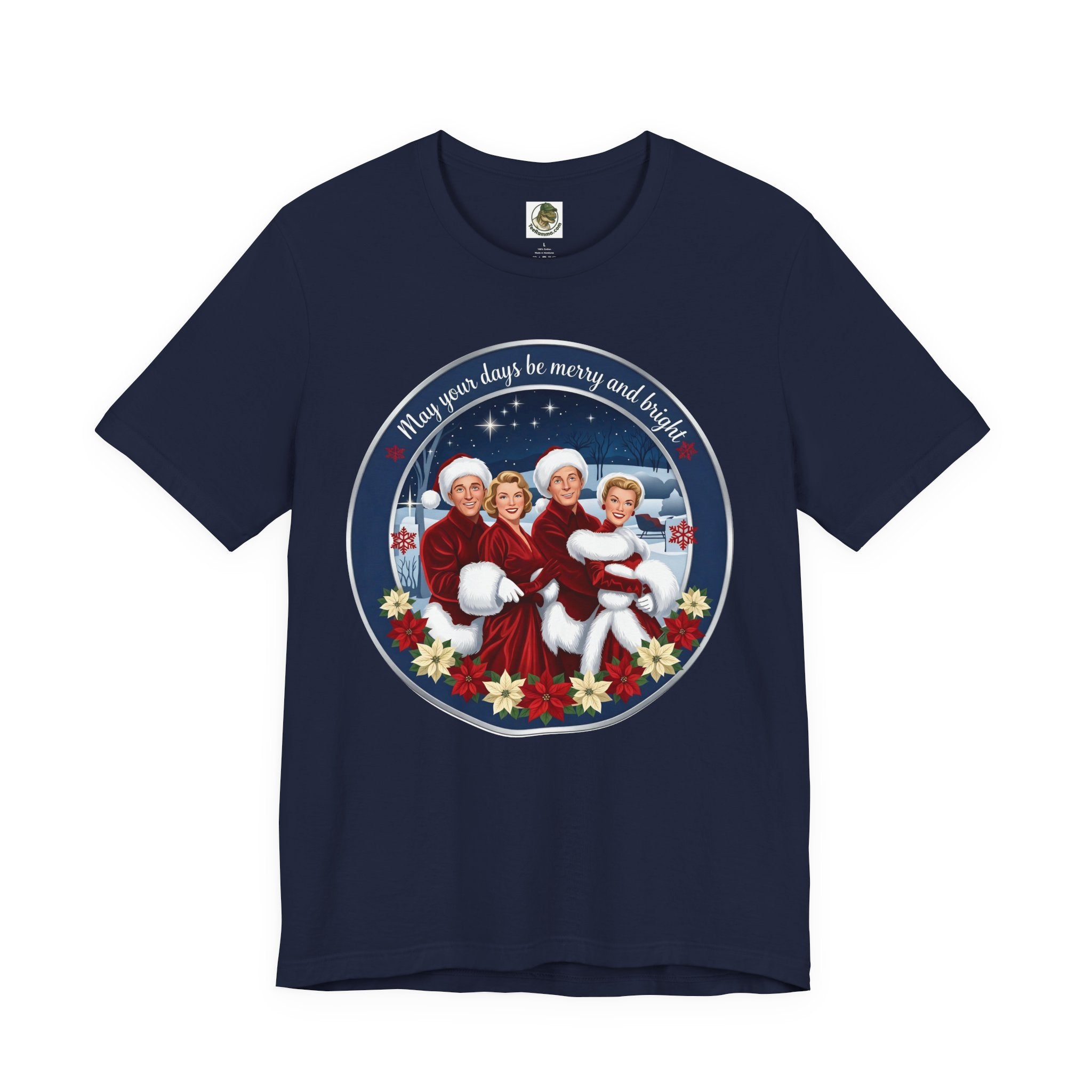 Vintage 'Merry and Bright' Christmas T-Shirt