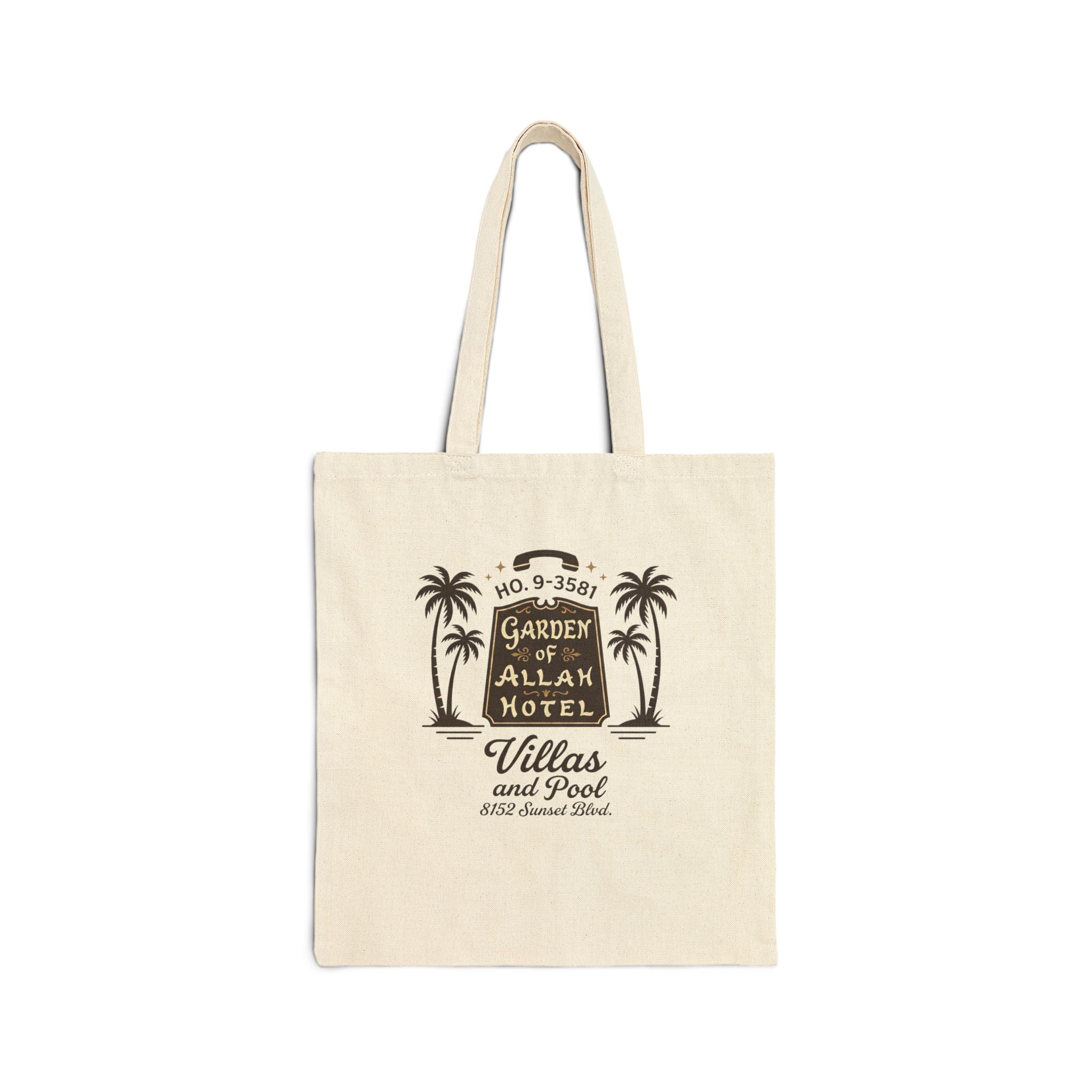 Vintage Garden of Allah Hotel Canvas Tote
