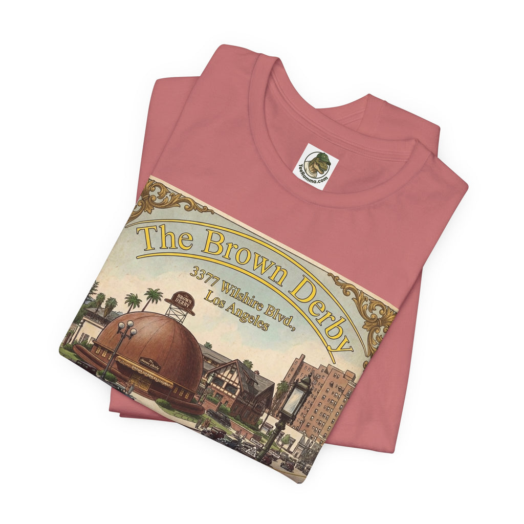 Vintage Brown Derby Restaurant Tee — Retro Restaurant Poster