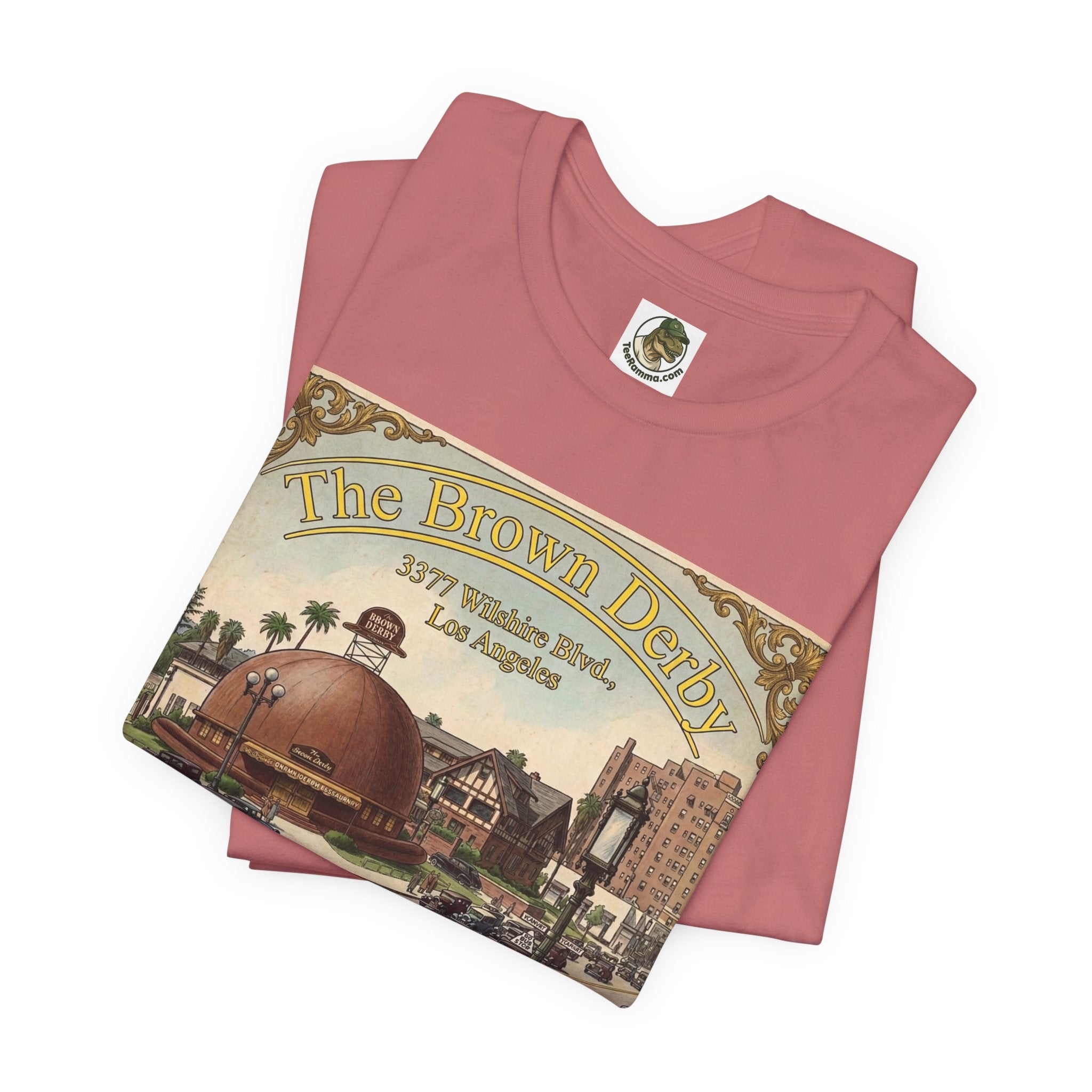 Vintage Brown Derby Restaurant Tee — Retro Restaurant Poster