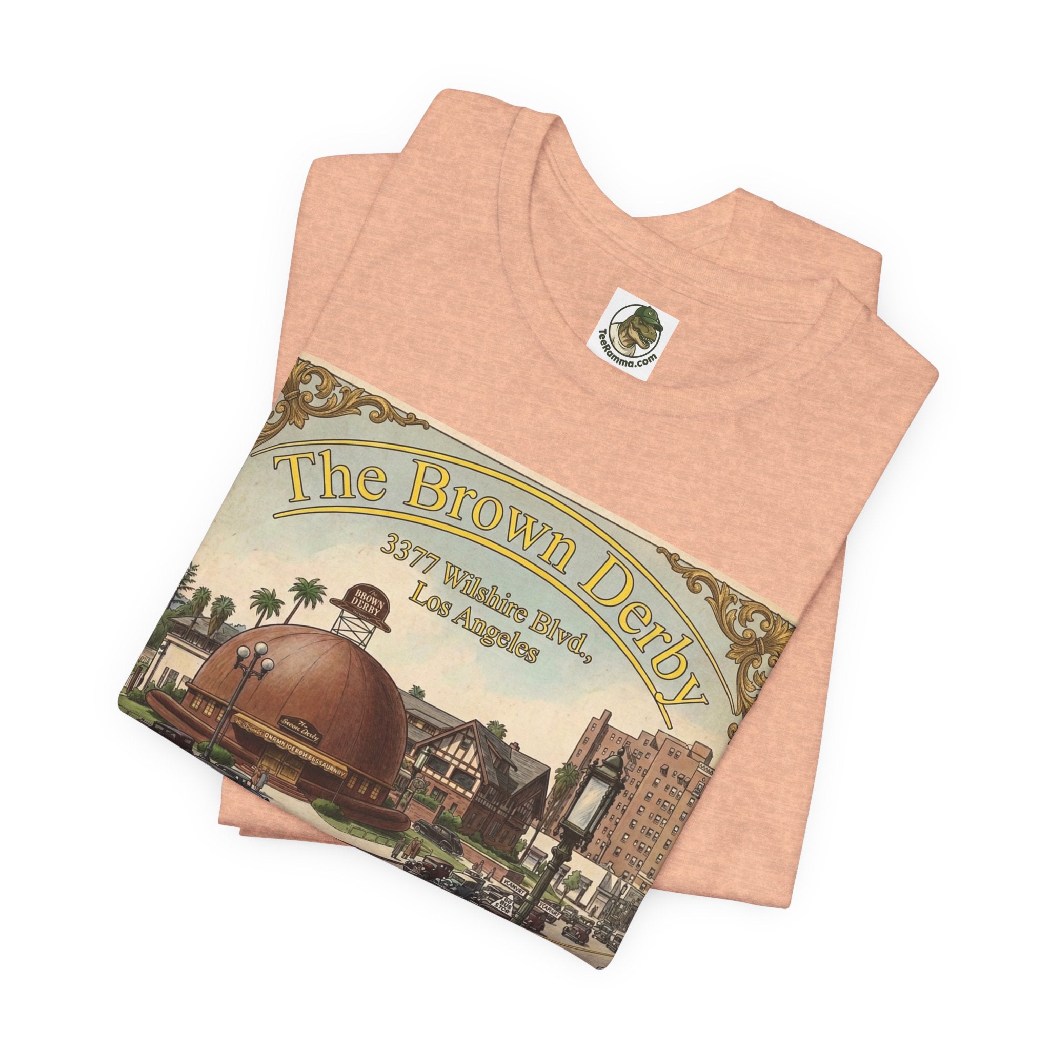 Vintage Brown Derby Restaurant Tee — Retro Restaurant Poster