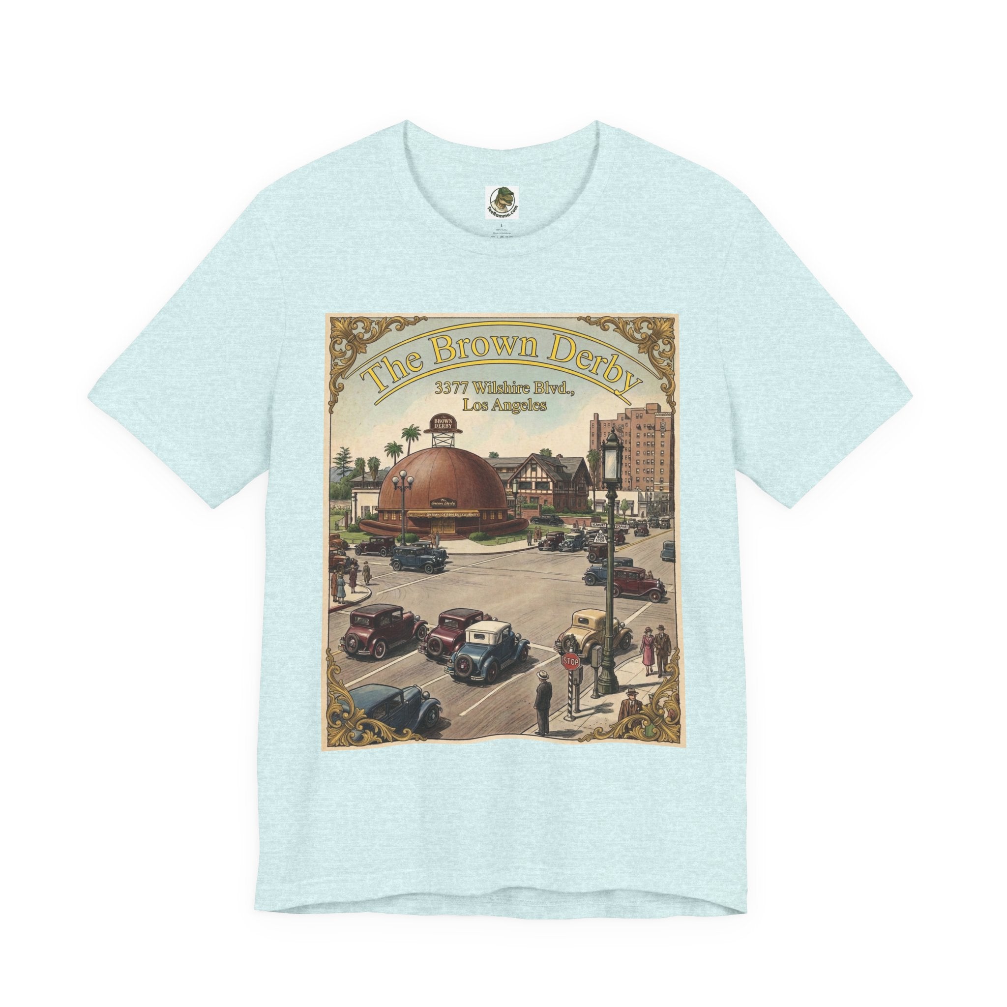 Vintage Brown Derby Restaurant Tee — Retro Restaurant Poster