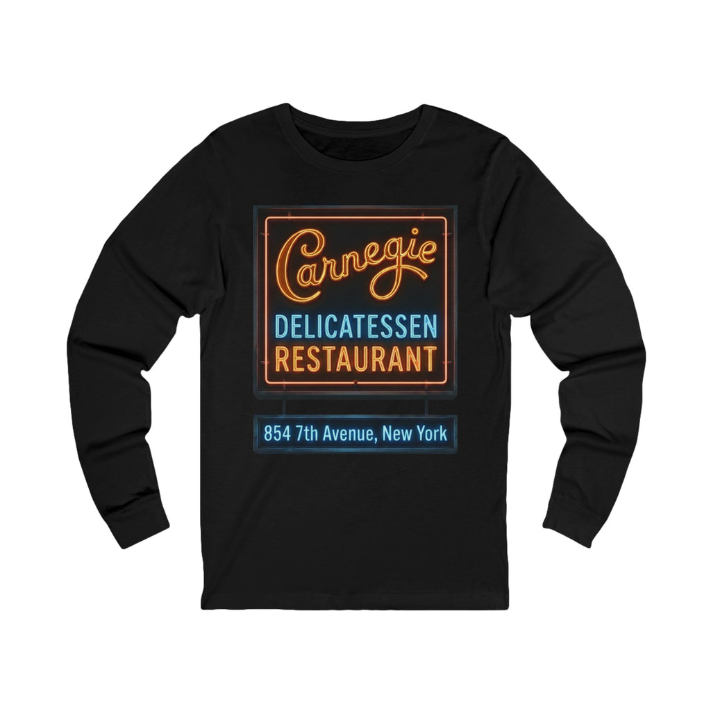 Unisex Vintage Carnegie Deli Retro Neon Sign Long Sleeve T-Shirt