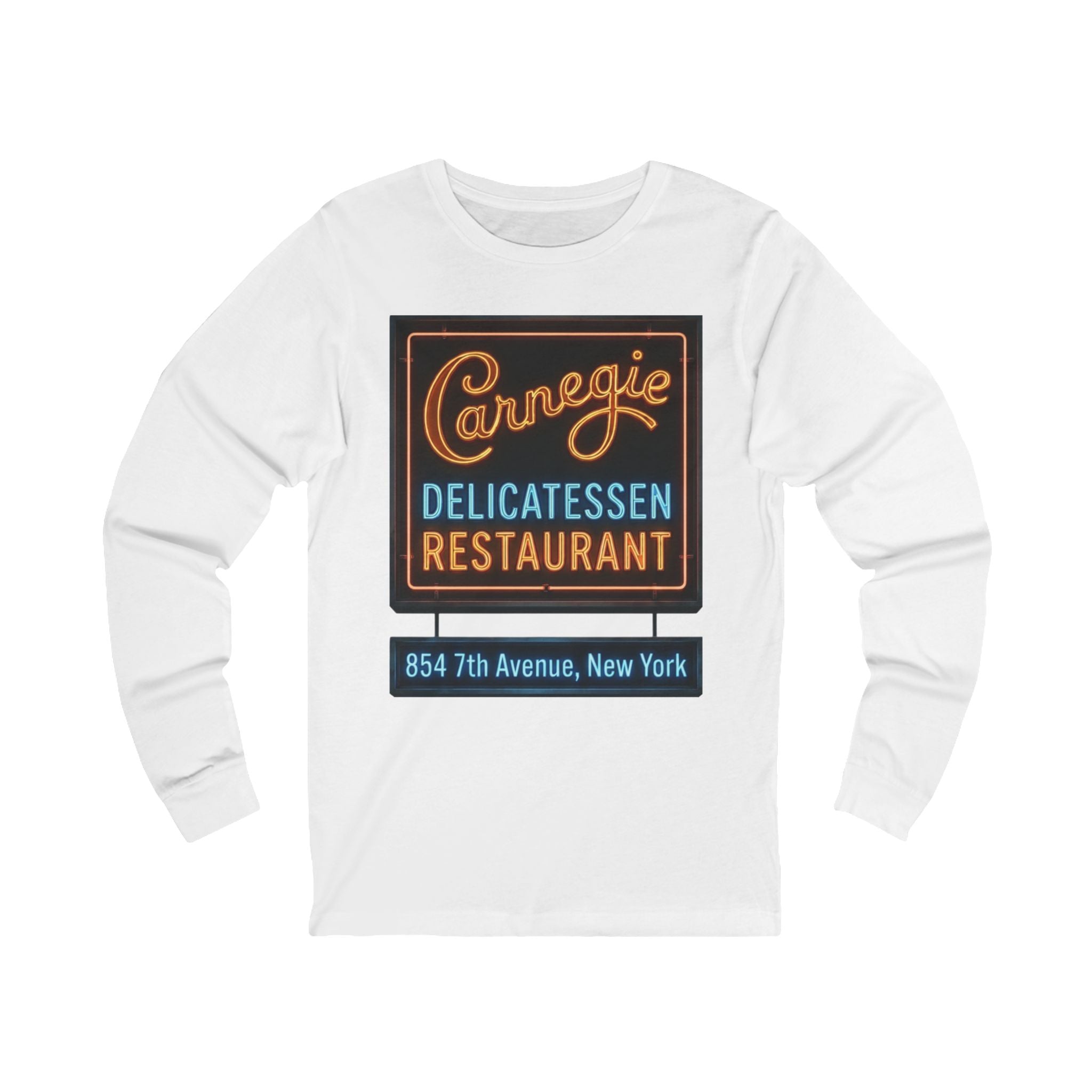 Unisex Vintage Carnegie Deli Retro Neon Sign Long Sleeve T-Shirt