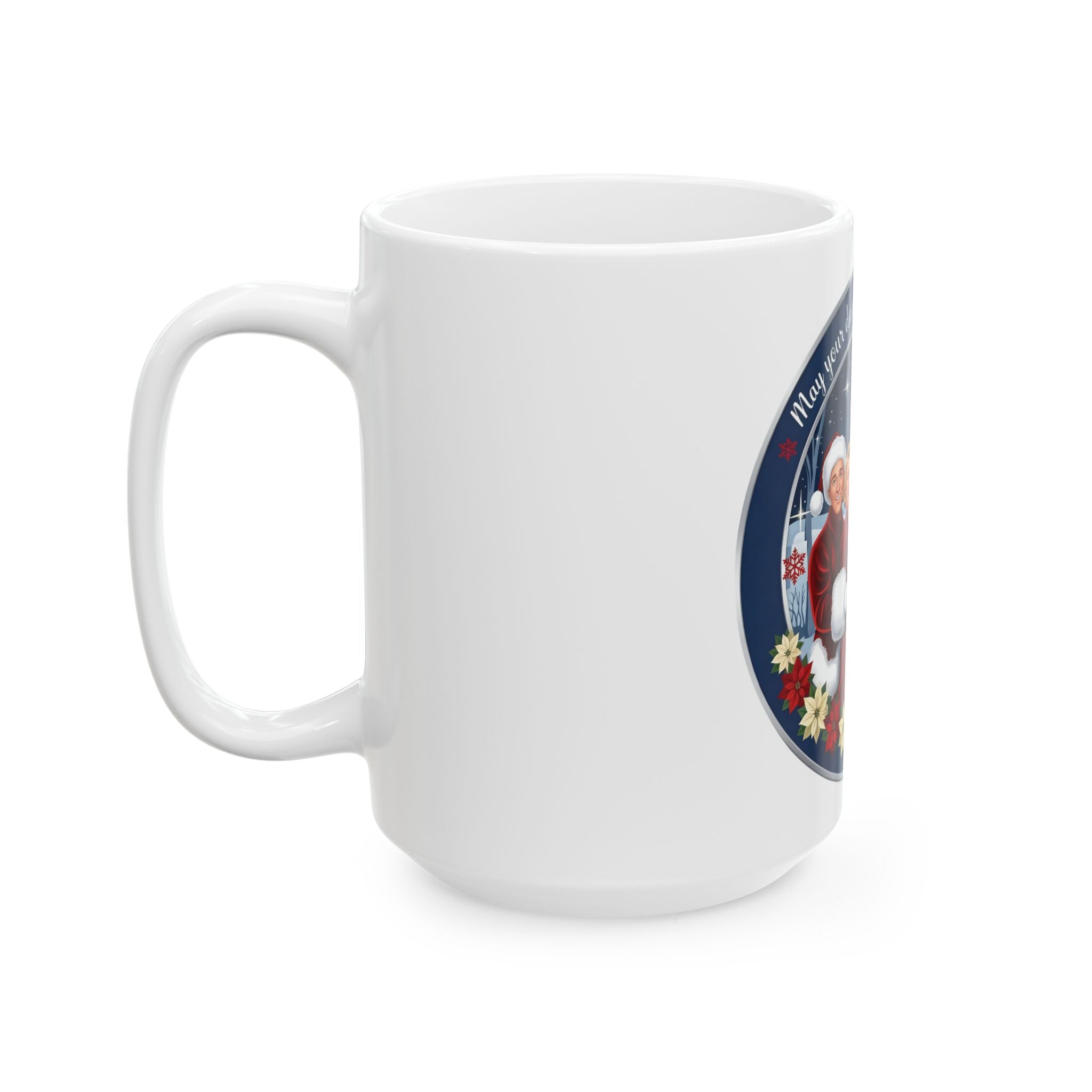 Vintage "Merry and Bright” Holiday Coffee Cup (11oz, 15oz)