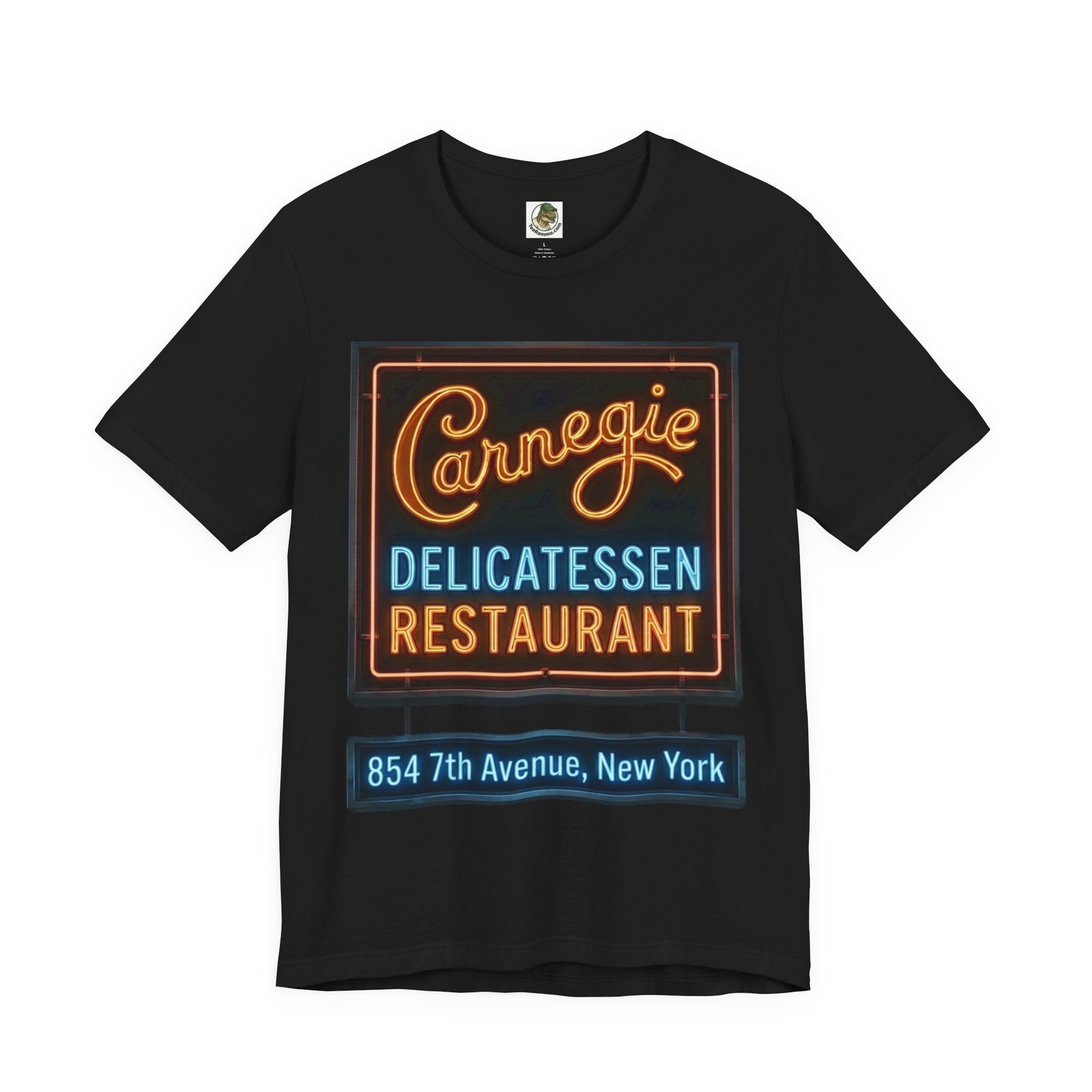 Vintage Carnegie Deli Restaurant Tee — Retro Neon Sign