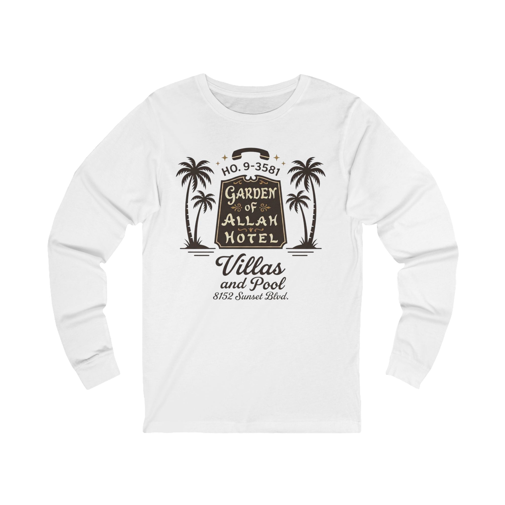 Vintage Garden of Allah Hotel Long Sleeve Tee