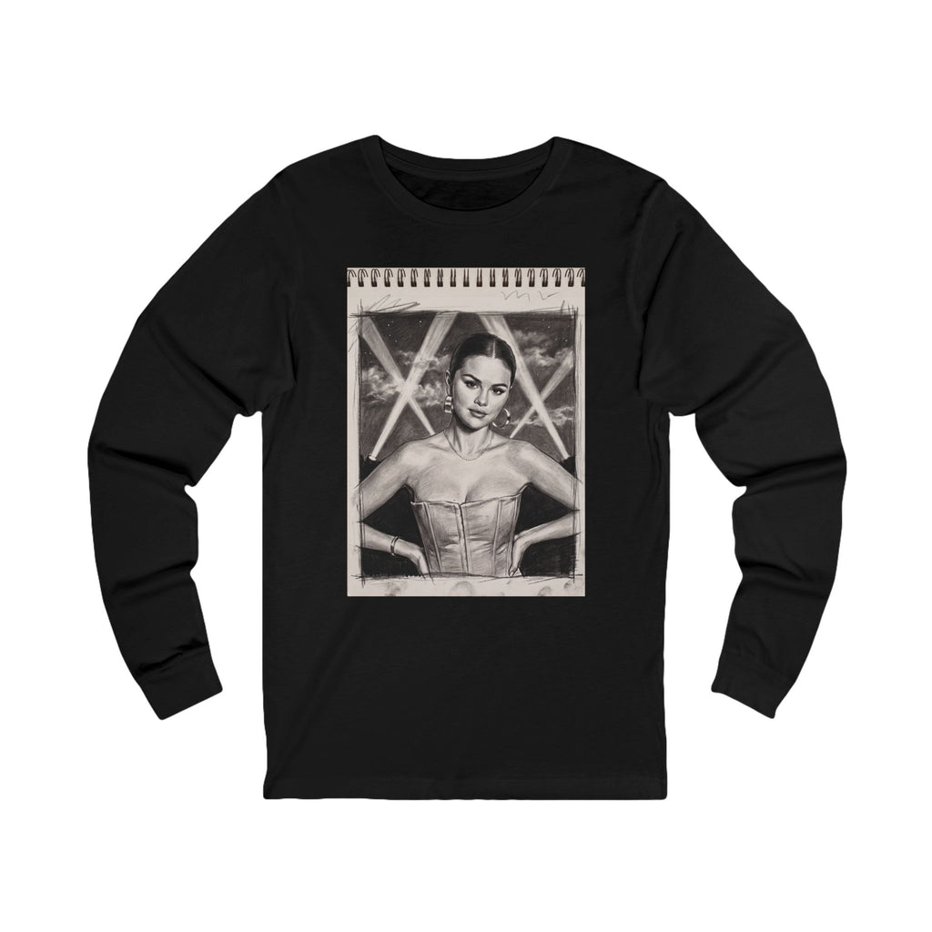 Unisex "Sel" Sketchbook Cotton Long Sleeve T-Shirt