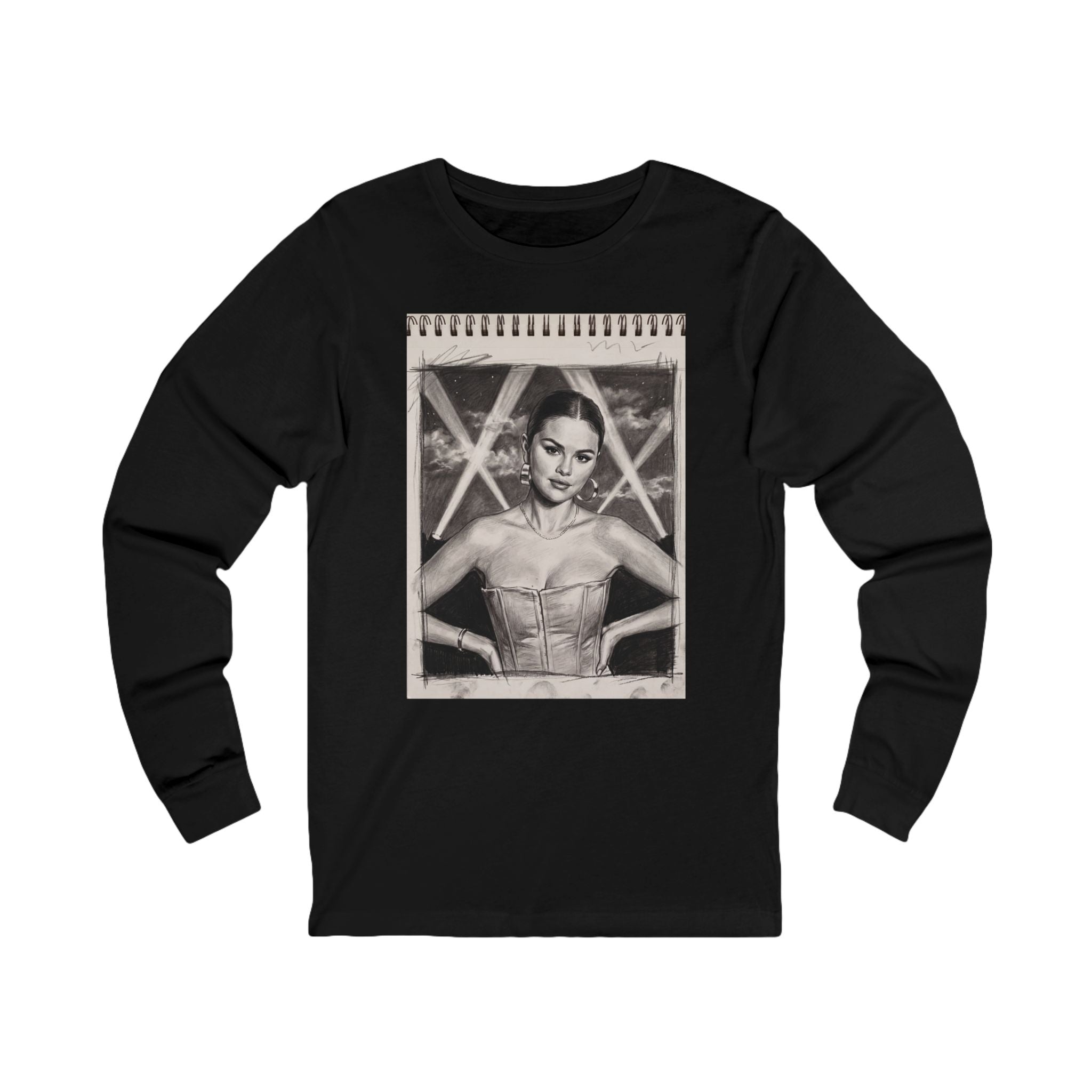 Unisex "Sel" Sketchbook Cotton Long Sleeve T-Shirt