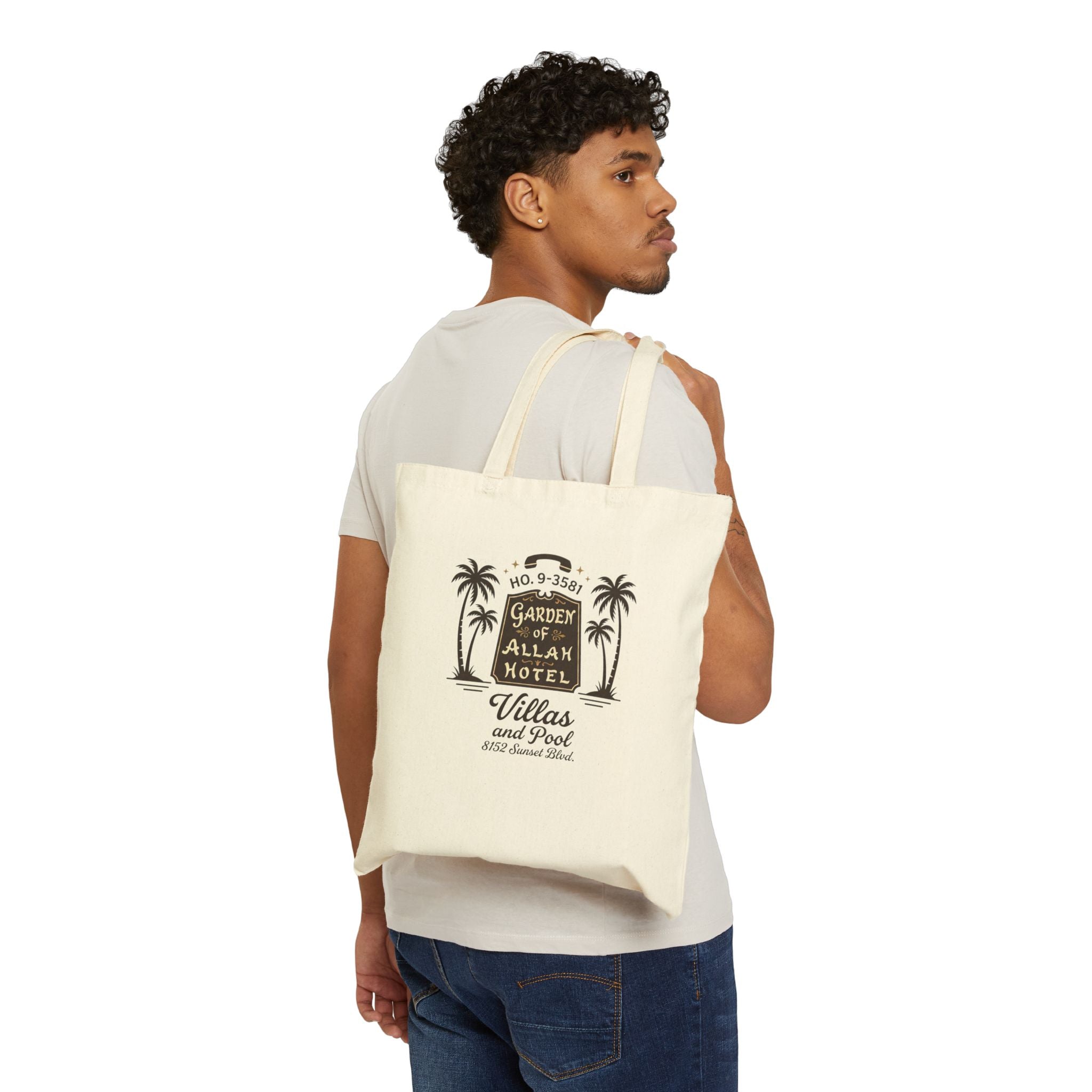 Vintage Garden of Allah Hotel Canvas Tote