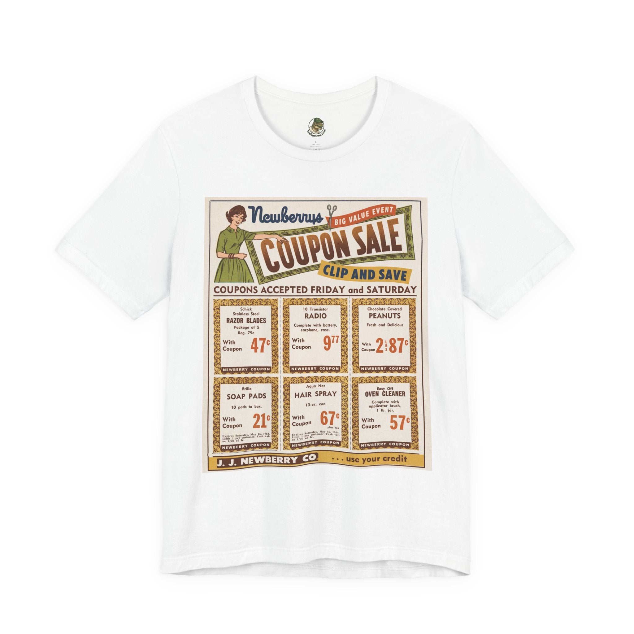 J.J. Newberry Co. Retro Coupon Ad Graphic Tee