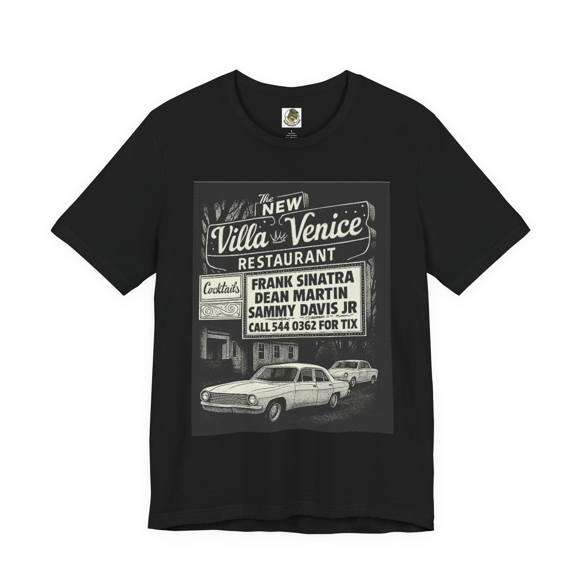 Unisex Vintage 'Villa Venice Restaurant' Cotton T-Shirt