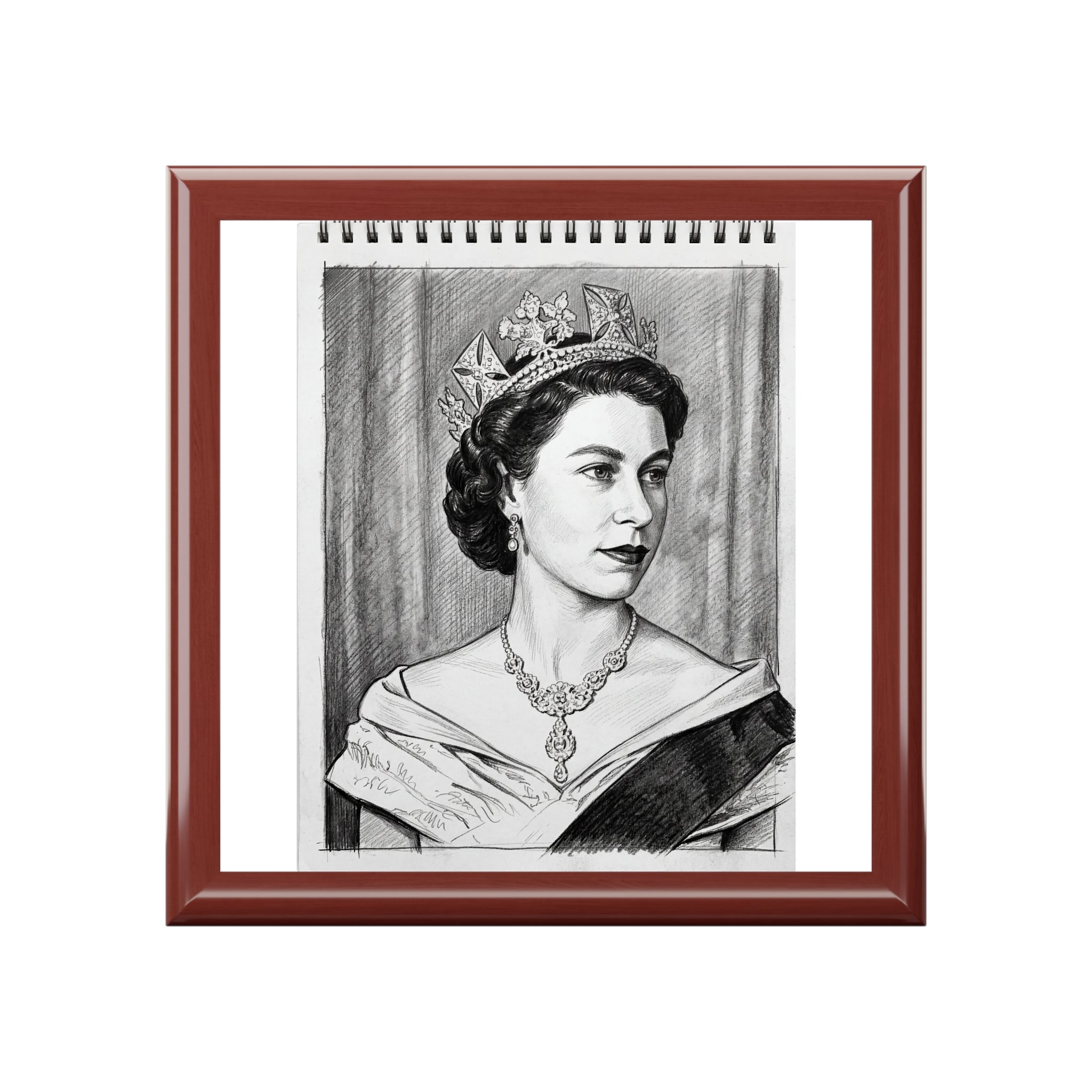 Her Majesty Wood Trinket Box