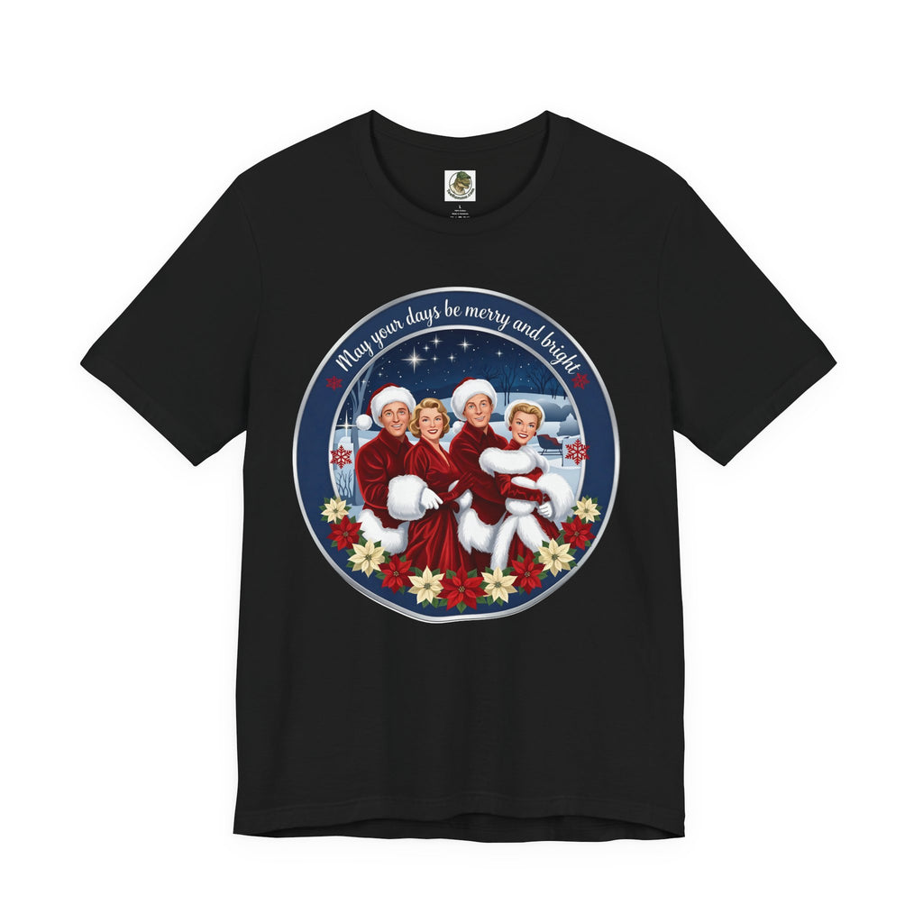 Vintage 'Merry and Bright' Christmas T-Shirt
