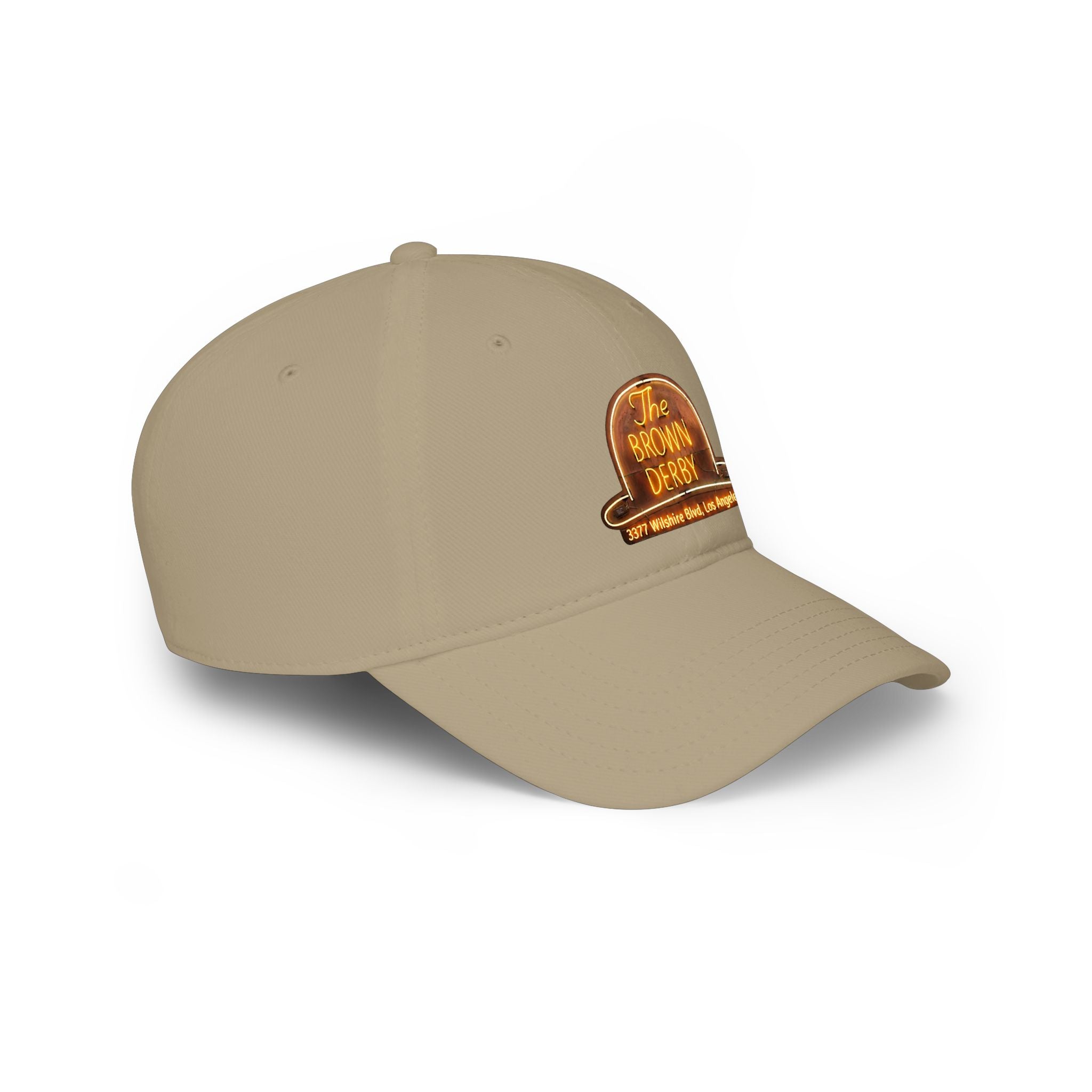 Vintage Brown Derby Embroidered Baseball Cap