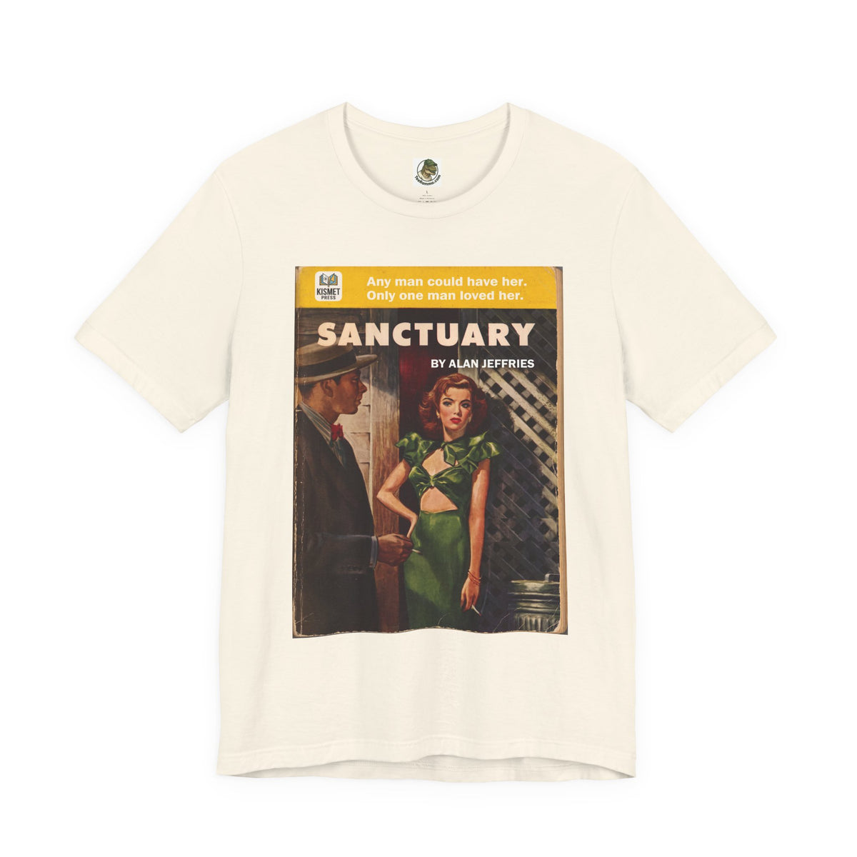 Vintage Fifties Pulp Novel 'Sanctuary' Graphic Tee