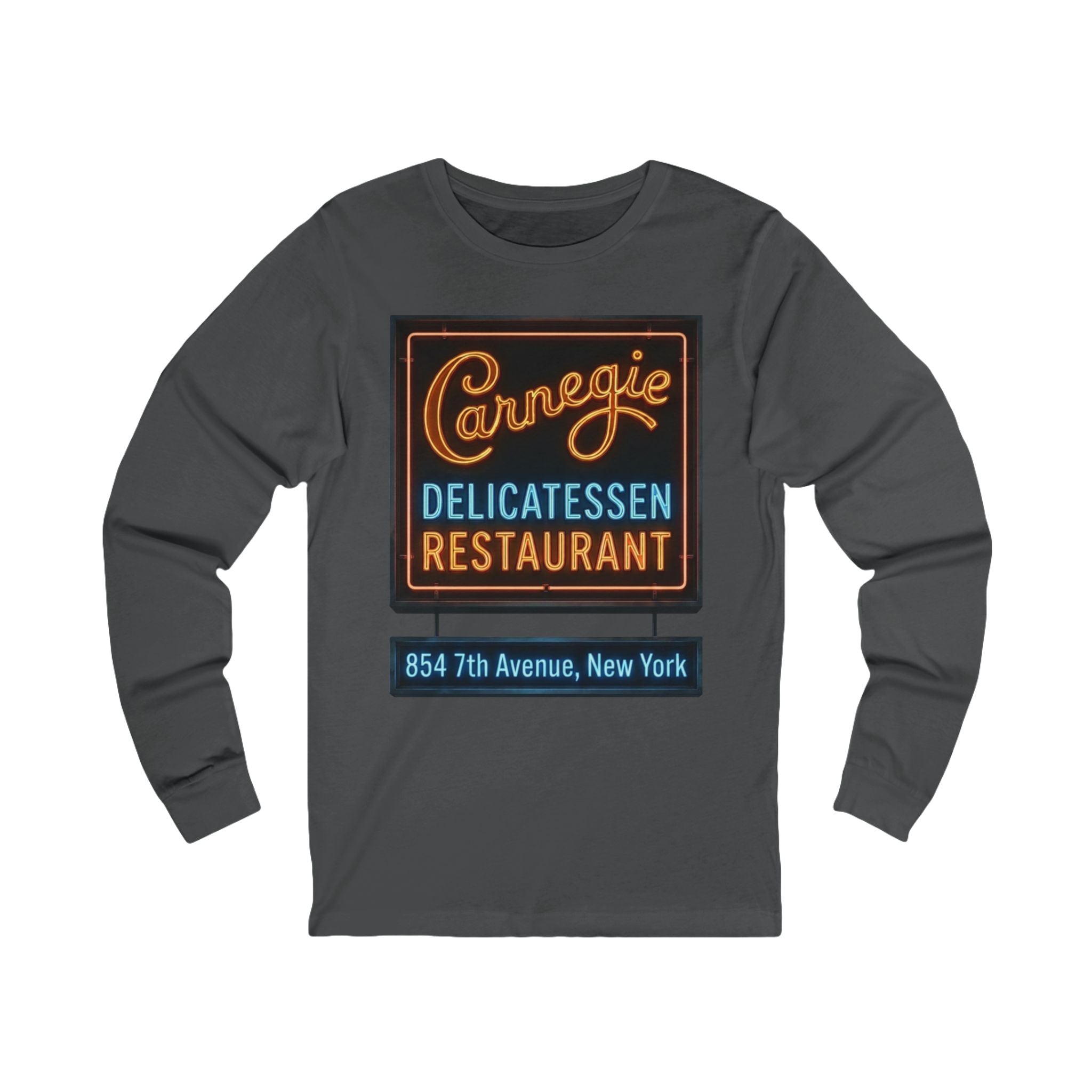 Unisex Vintage Carnegie Deli Retro Neon Sign Long Sleeve T-Shirt