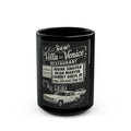 Vintage 'Villa Venice' Restaurant Black Ceramic Coffee Mug (15oz)