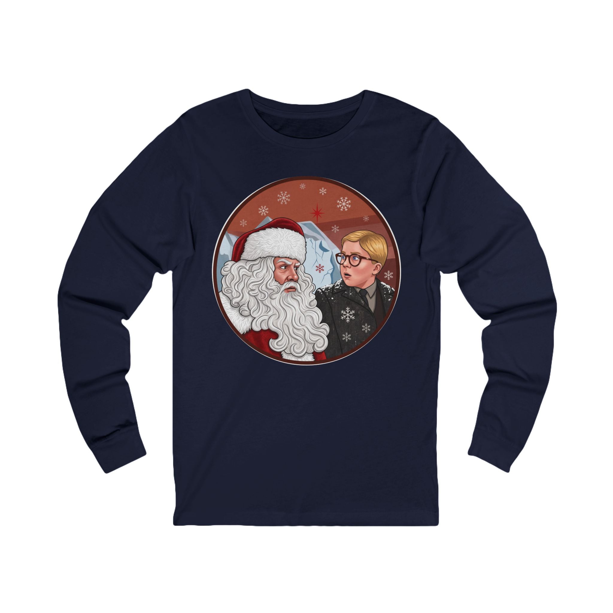 Vintage "Ho! Ho! Ho! Christmas Crewneck Long Sleeve T-Shirt