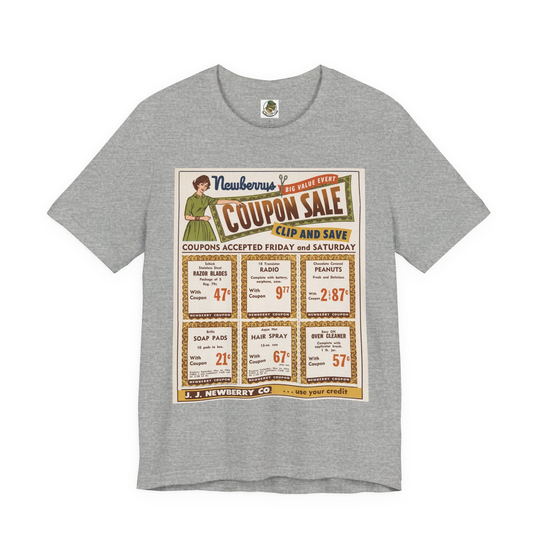 J.J. Newberry Co. Retro Coupon Ad Graphic Tee