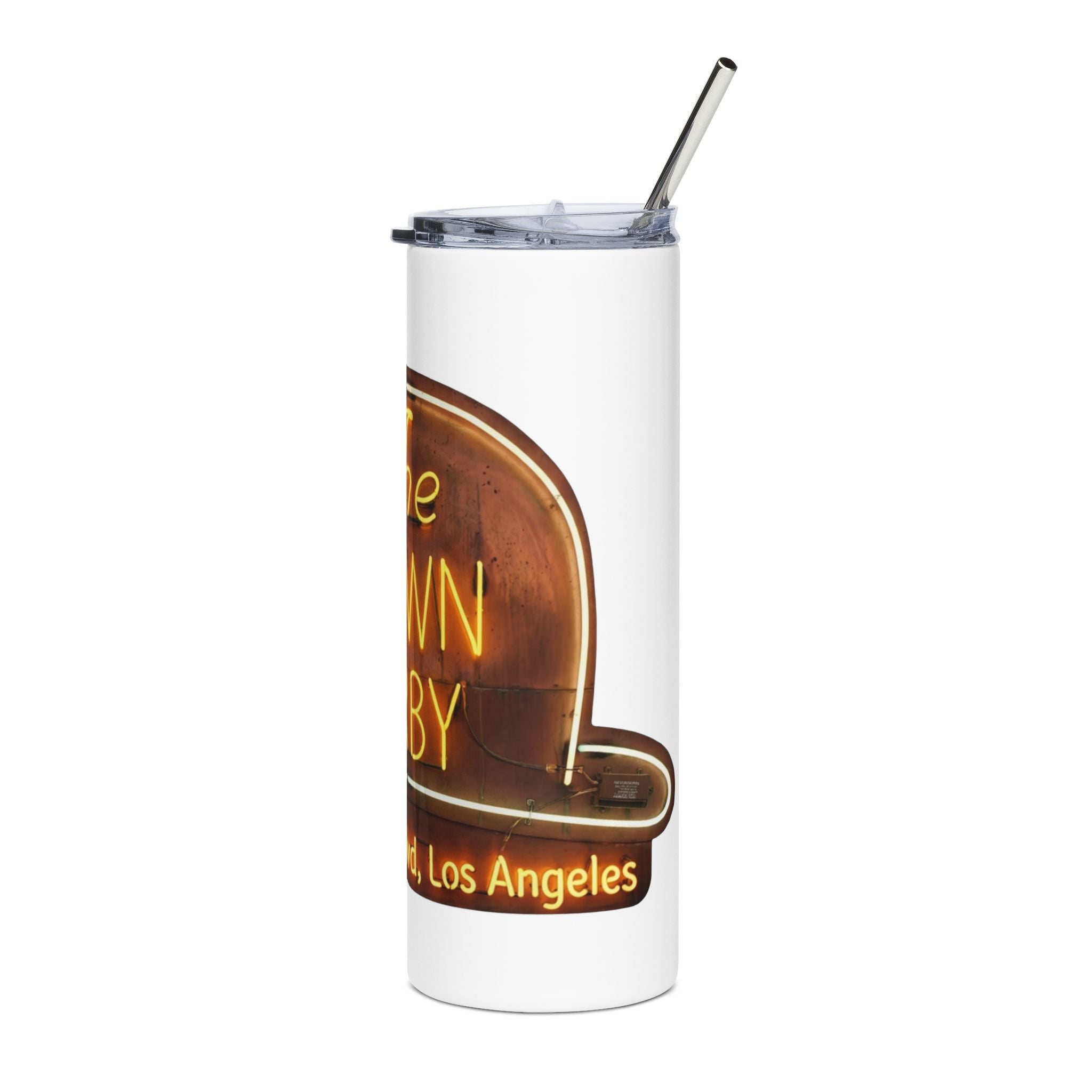 Vintage Brown Derby Neon Restaurant Stainless Steel Tumbler — 20oz