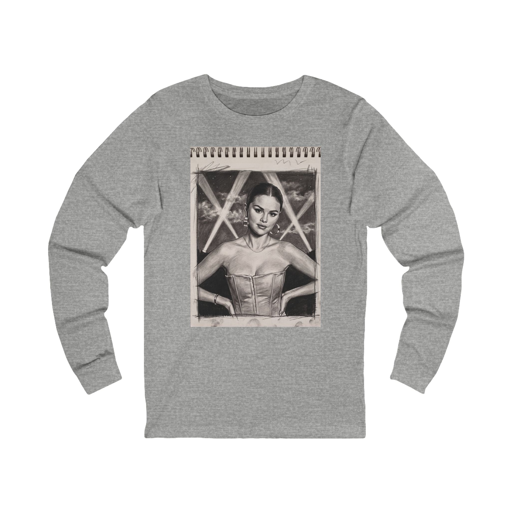 Unisex "Sel" Sketchbook Cotton Long Sleeve T-Shirt
