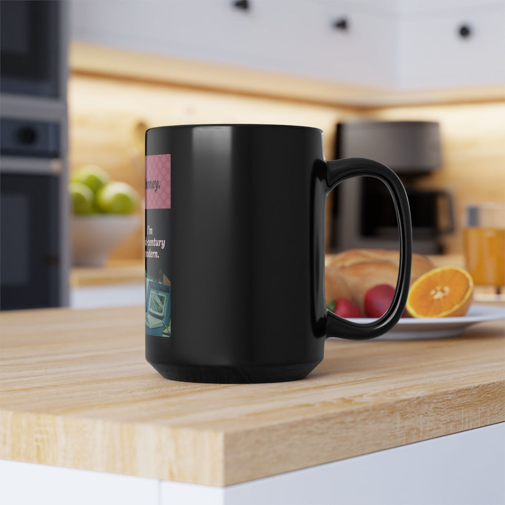 Mid-Century Modern Ceramic Coffee Cup (15 oz)