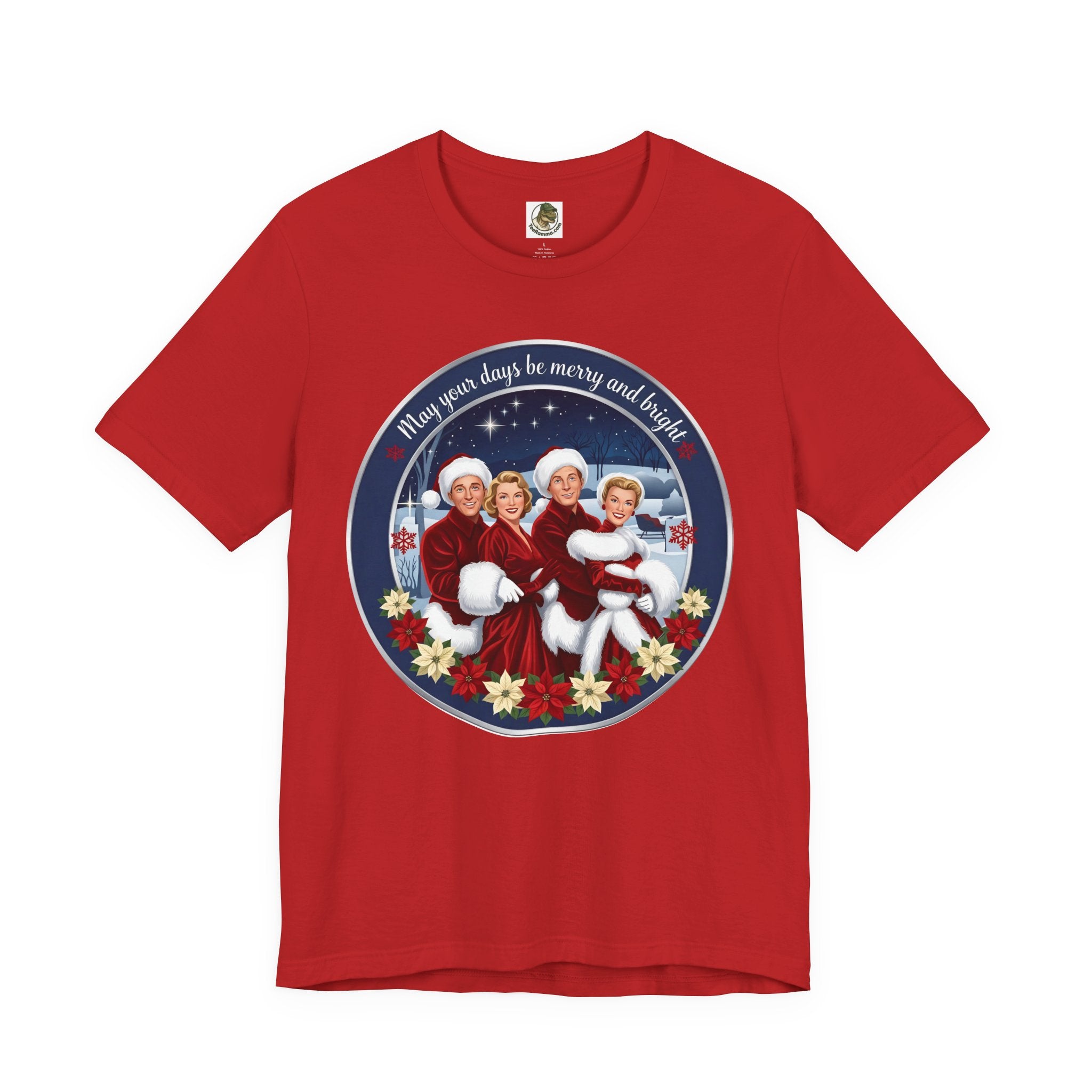 Vintage 'Merry and Bright' Christmas T-Shirt
