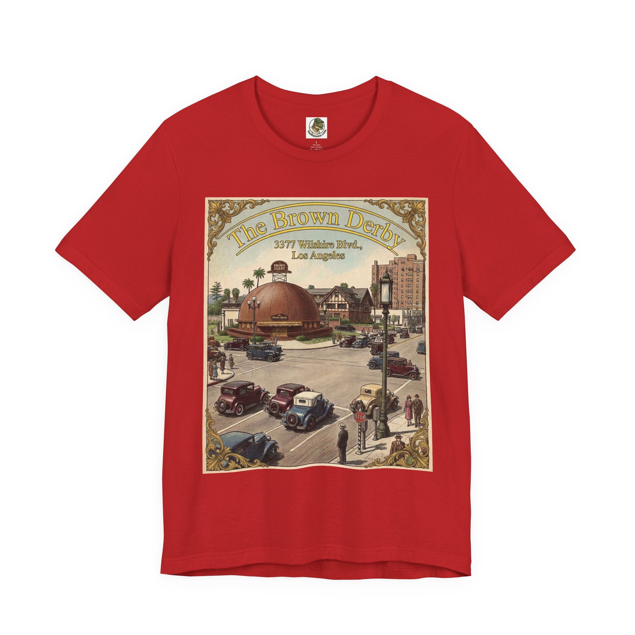 Vintage Brown Derby Restaurant Tee — Retro Restaurant Poster