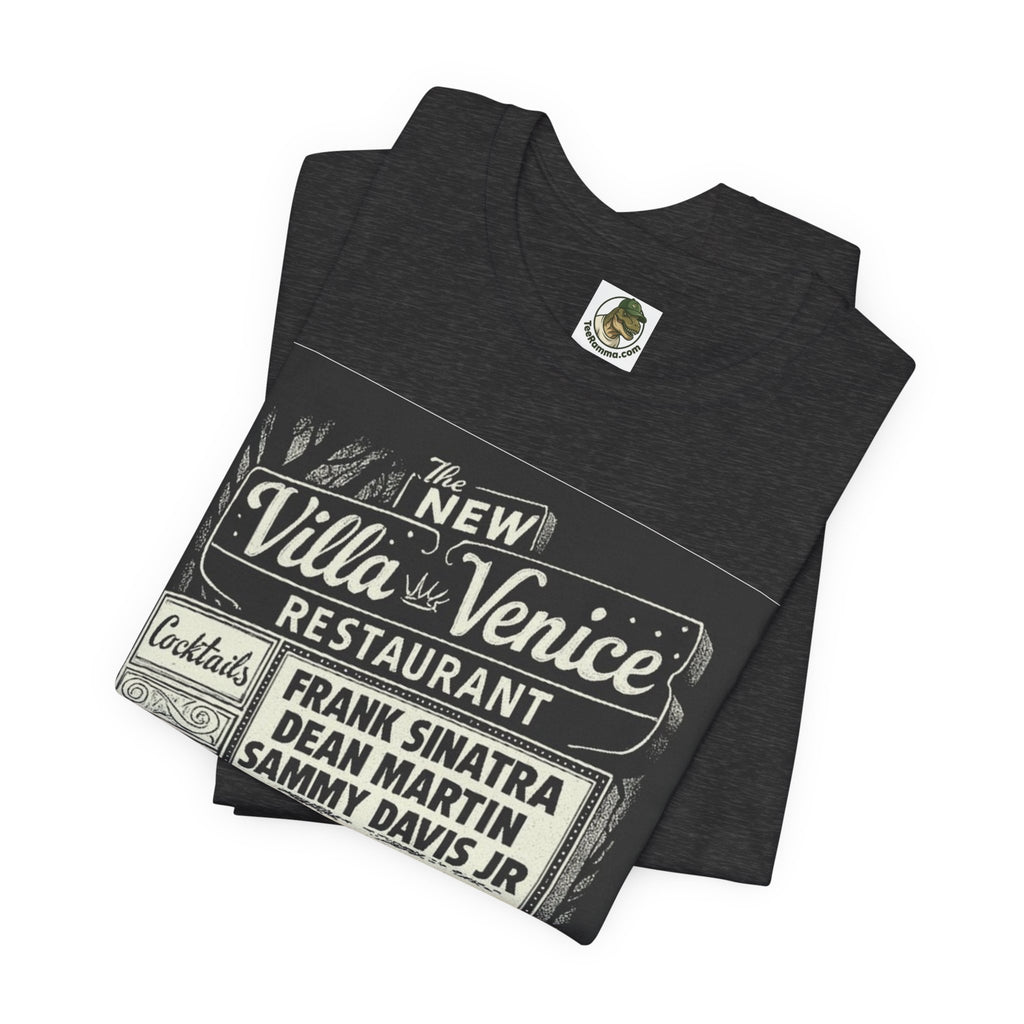 Unisex Vintage 'Villa Venice Restaurant' Cotton T-Shirt