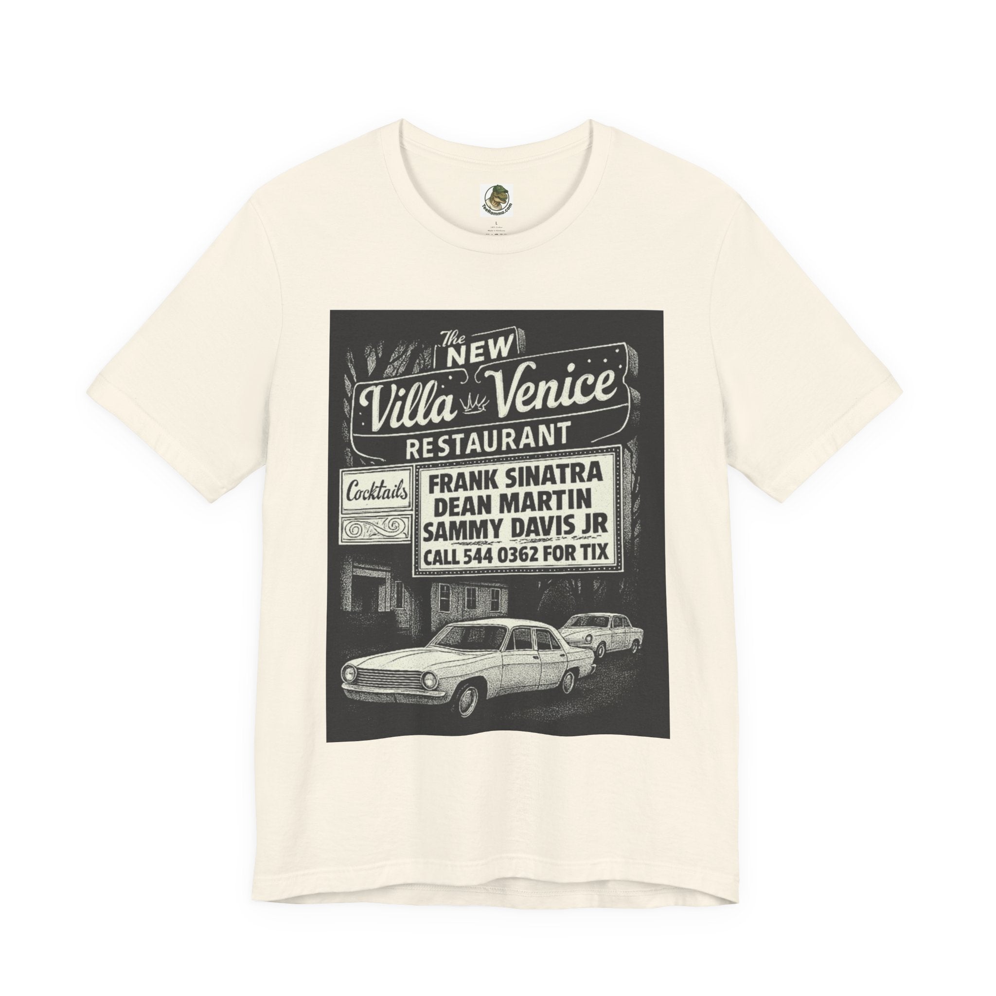 Unisex Vintage 'Villa Venice Restaurant' Cotton T-Shirt