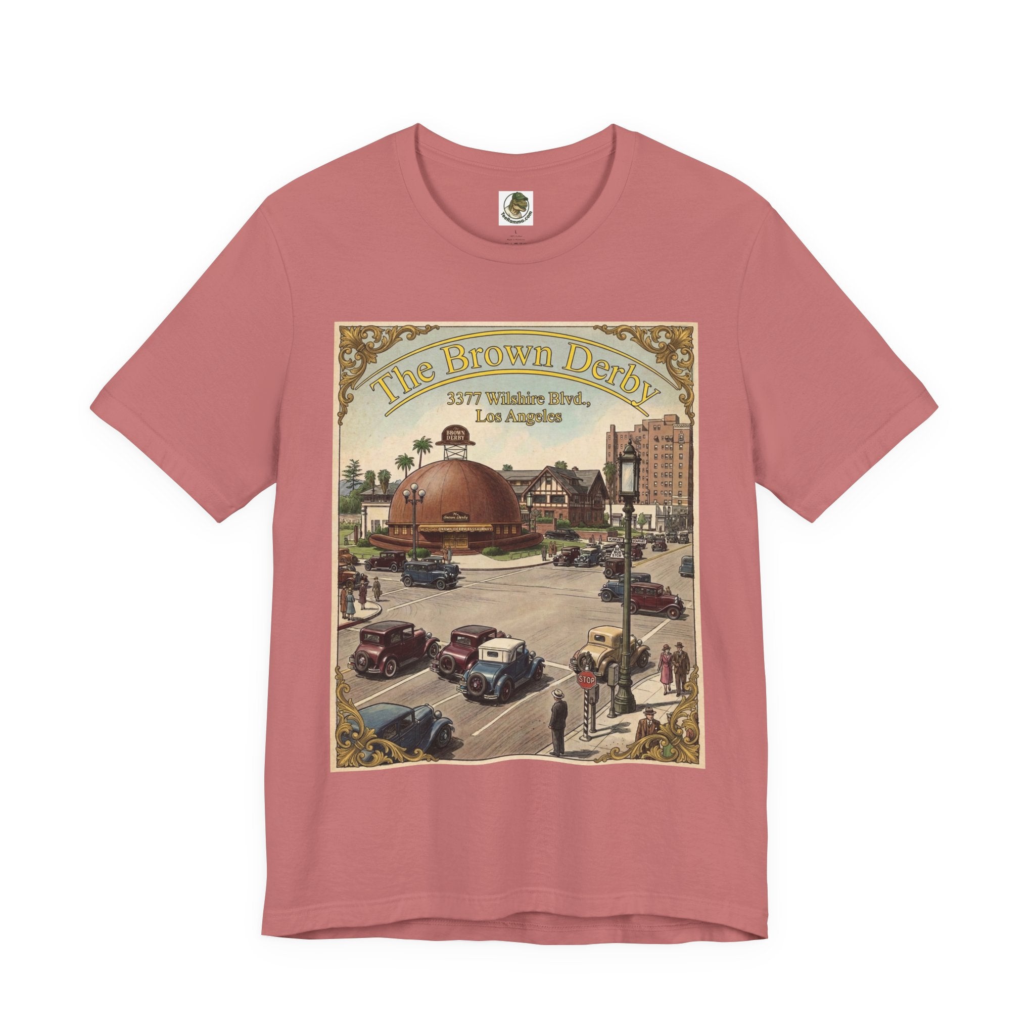 Vintage Brown Derby Restaurant Tee — Retro Restaurant Poster