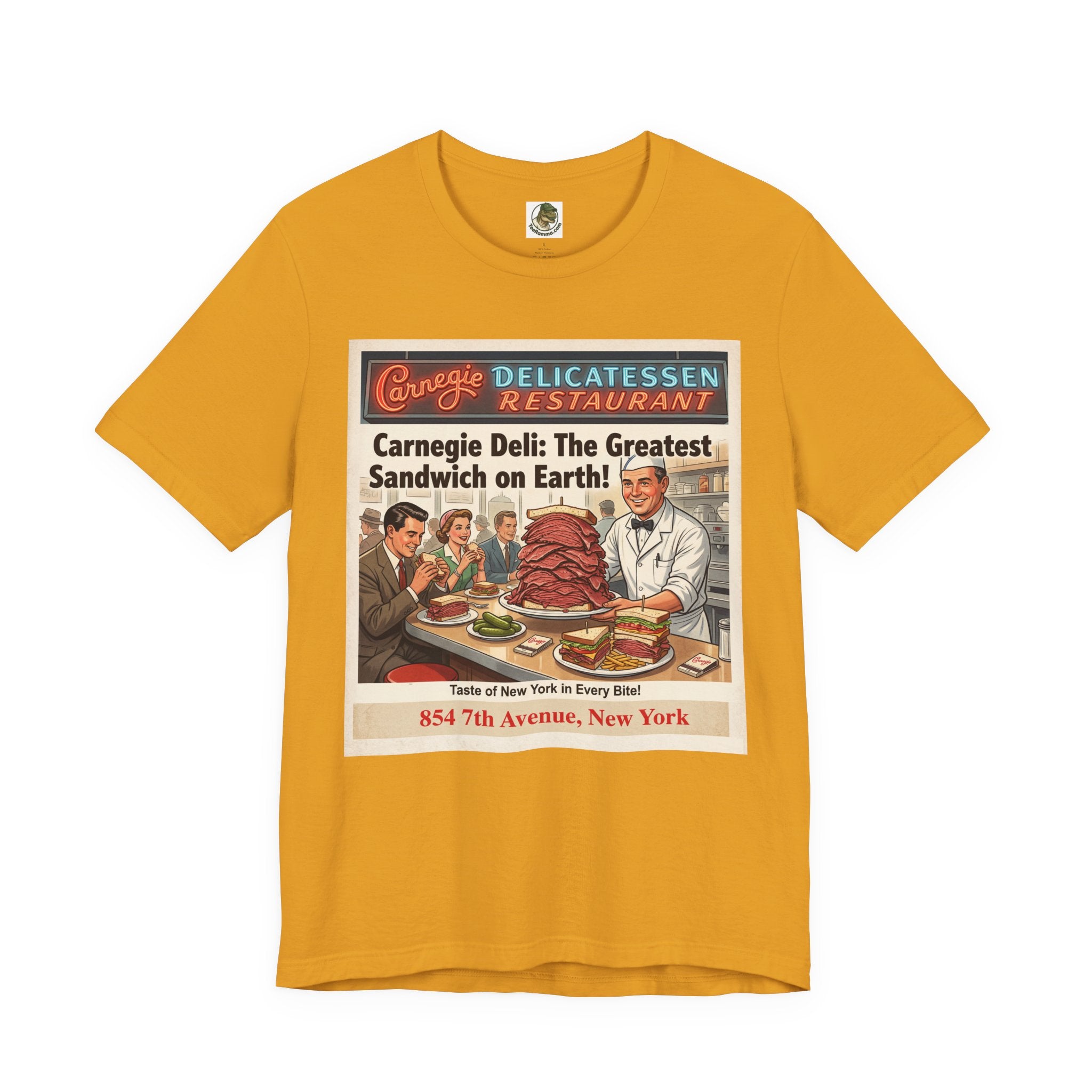 Vintage Carnegie Deli Tee -- Retro Advertisement Design