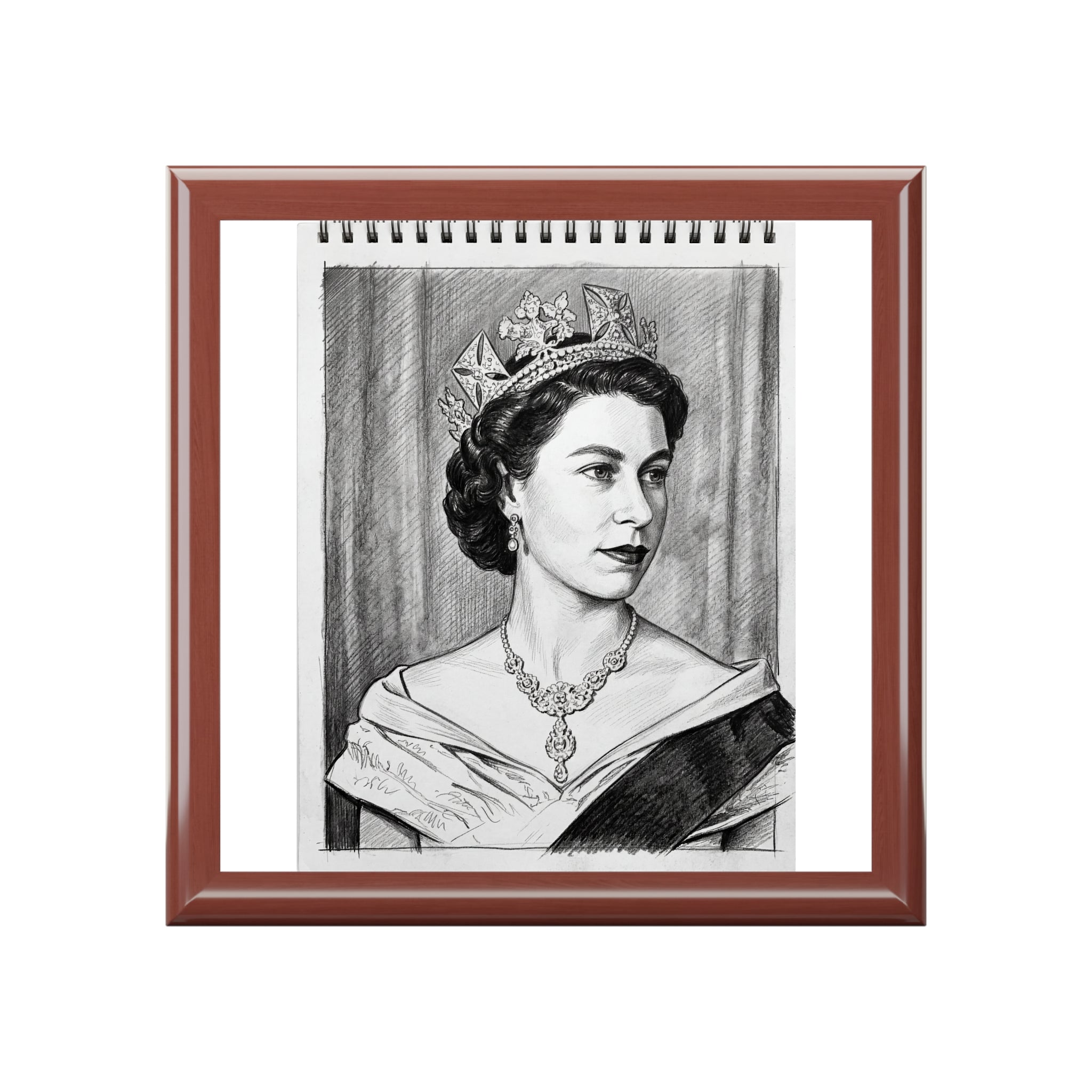 Her Majesty Wood Trinket Box